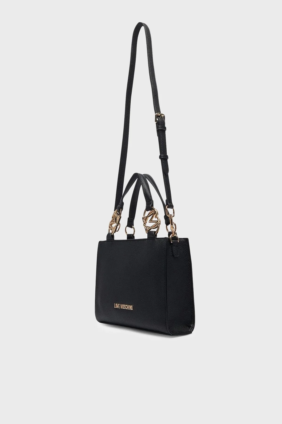 Love Moschino Logolu Çıkarılabilir Askılı Kadın Çanta JC4006PP1PLB0000 Siyah - 4