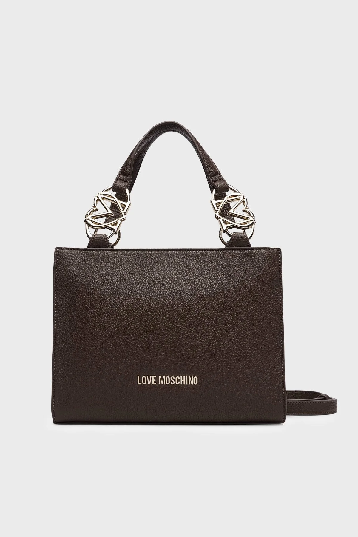 Love Moschino Logolu Çıkarılabilir Askılı Kadın Çanta JC4006PP1PLB0300 Kahve - 1