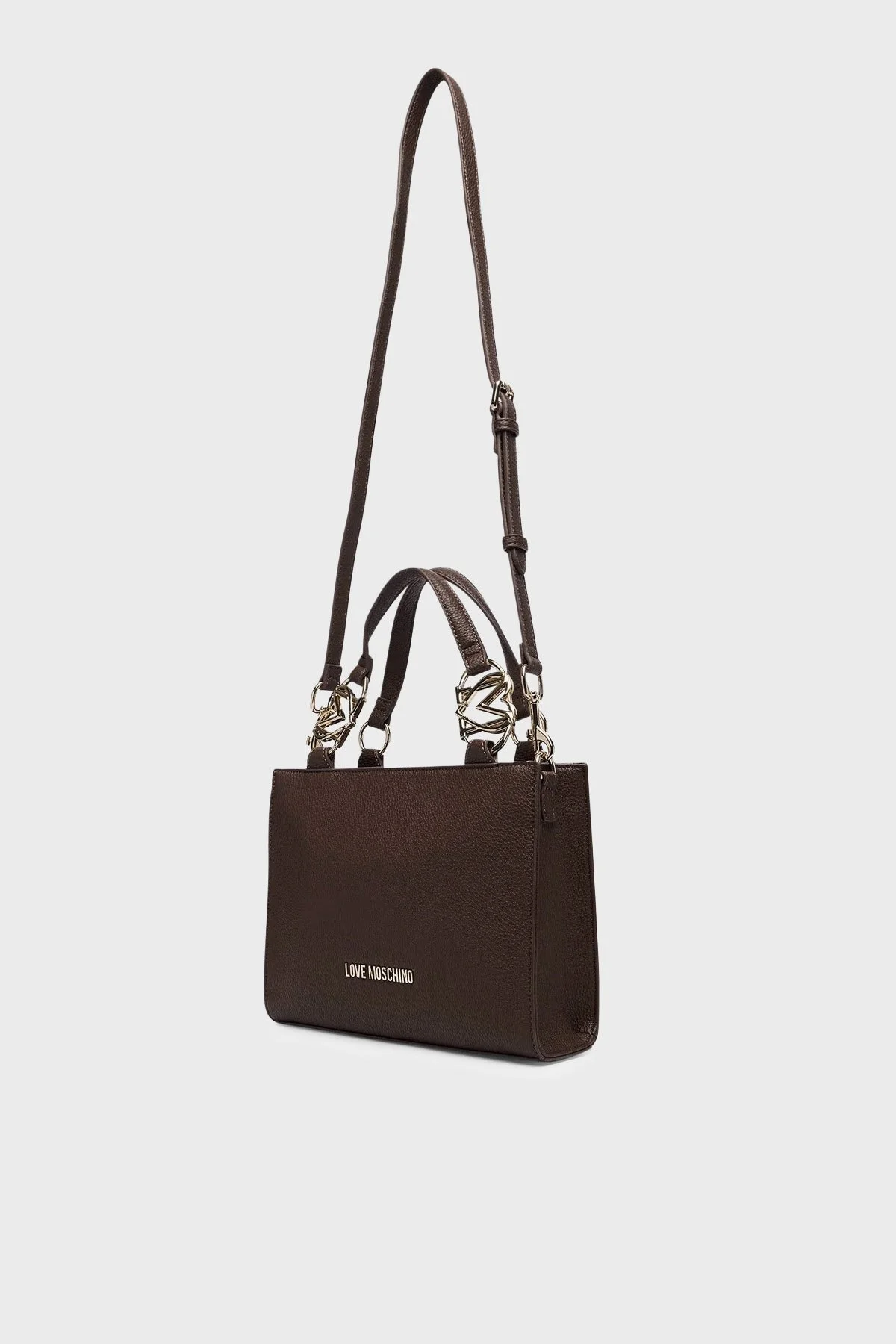 Love Moschino Logolu Çıkarılabilir Askılı Kadın Çanta JC4006PP1PLB0300 Kahve - 4