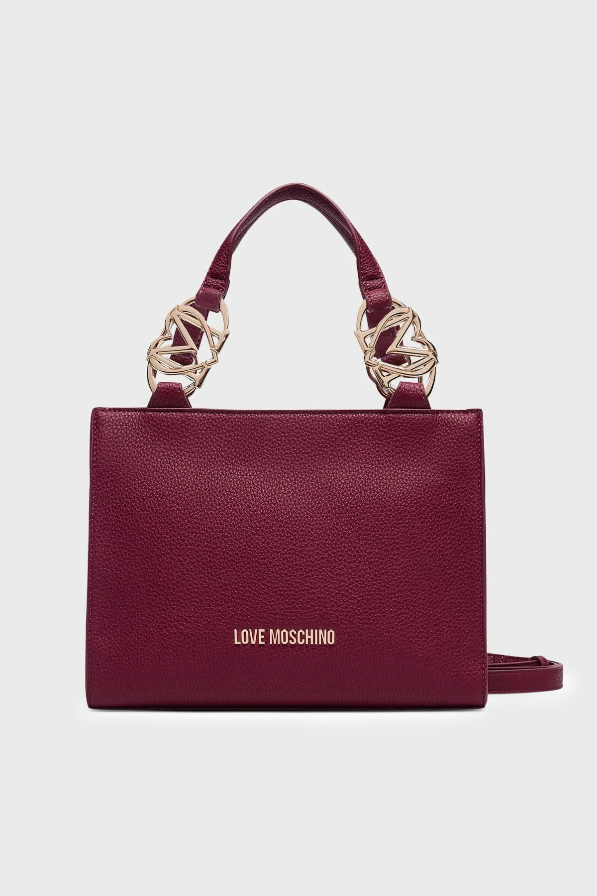 Love Moschino Logolu Çıkarılabilir Askılı Kadın Çanta JC4006PP1PLB0552 Bordo - 1