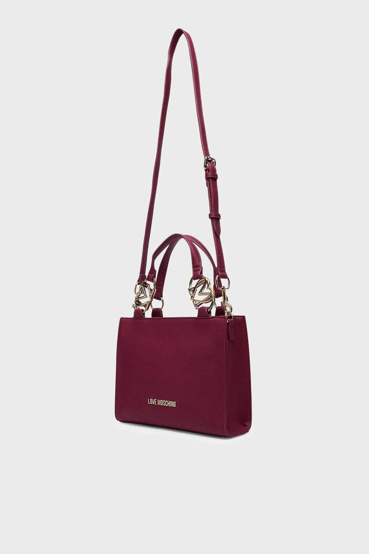 Love Moschino Logolu Çıkarılabilir Askılı Kadın Çanta JC4006PP1PLB0552 Bordo - 4