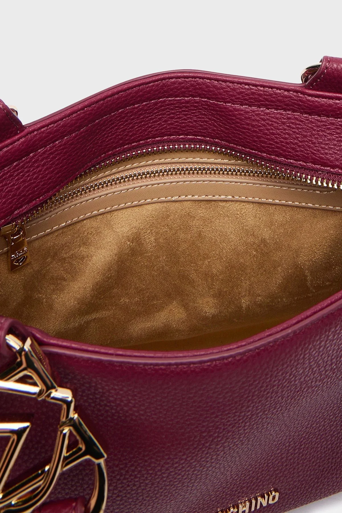 Love Moschino Logolu Çıkarılabilir Askılı Kadın Çanta JC4006PP1PLB0552 Bordo - 5