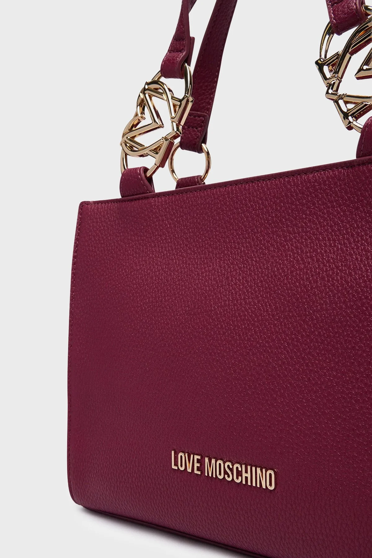 Love Moschino Logolu Çıkarılabilir Askılı Kadın Çanta JC4006PP1PLB0552 Bordo - 6