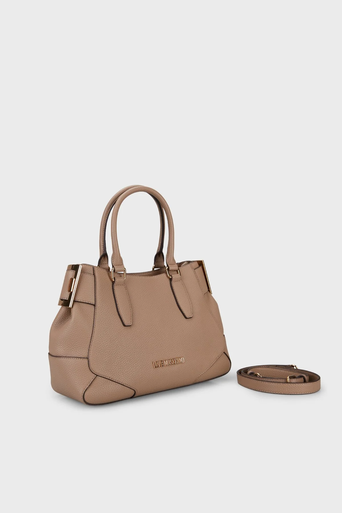 Love Moschino Logolu Çıkarılabilir Askılı Kadın Çanta JC4097PP1PLT1105 Taba - 3