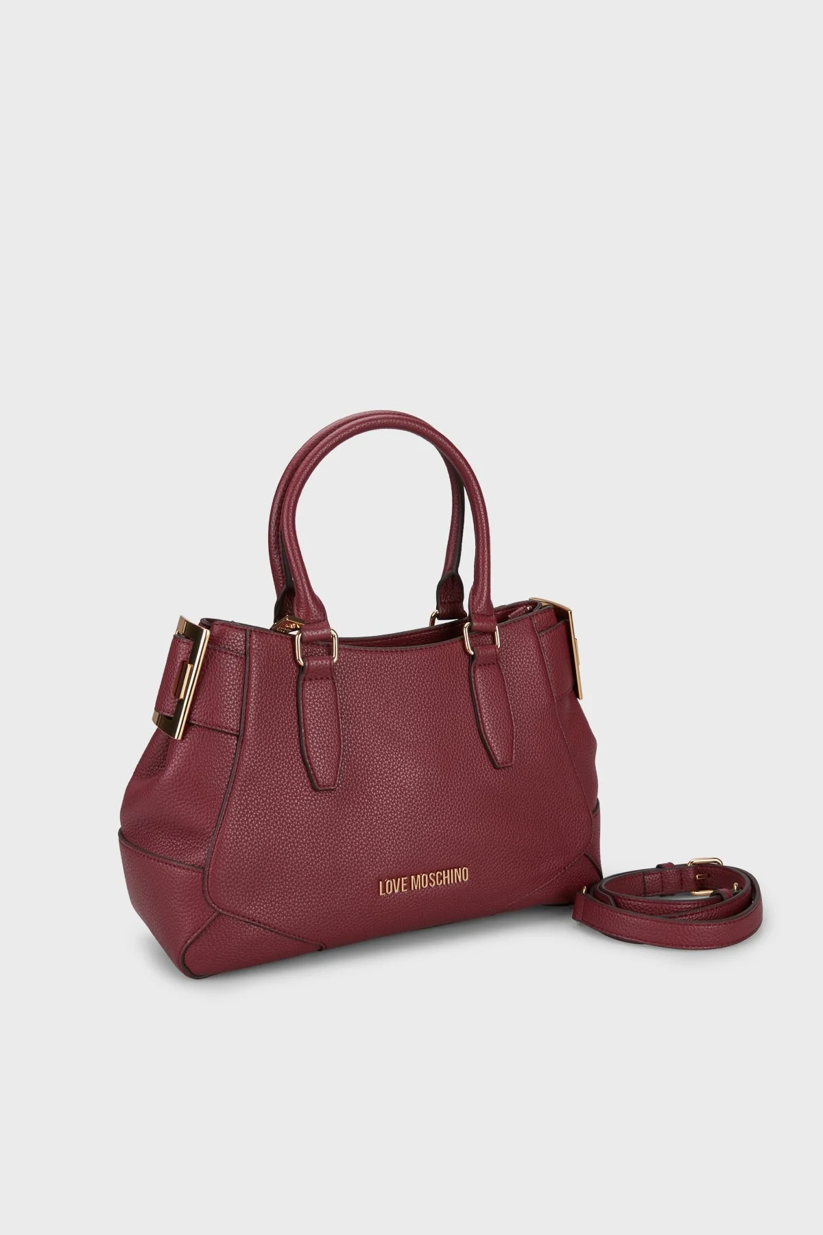 Love Moschino Logolu Çıkarılabilir Askılı Kadın Çanta JC4097PP1PLT1552 Bordo - 3