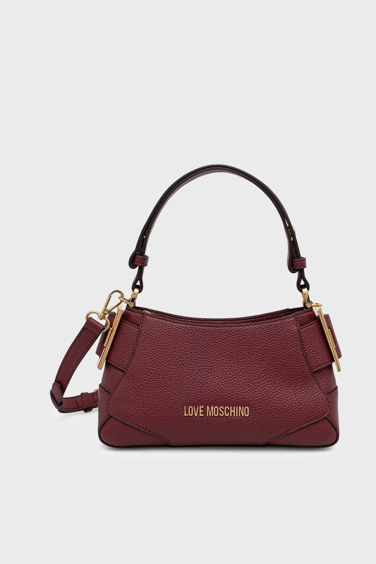 Love Moschino Logolu Çıkarılabilir Askılı Kadın Çanta JC4098PP1PLT1552 Bordo - 1