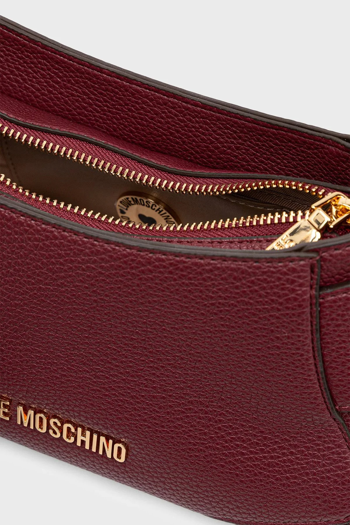 Love Moschino Logolu Çıkarılabilir Askılı Kadın Çanta JC4098PP1PLT1552 Bordo - 5