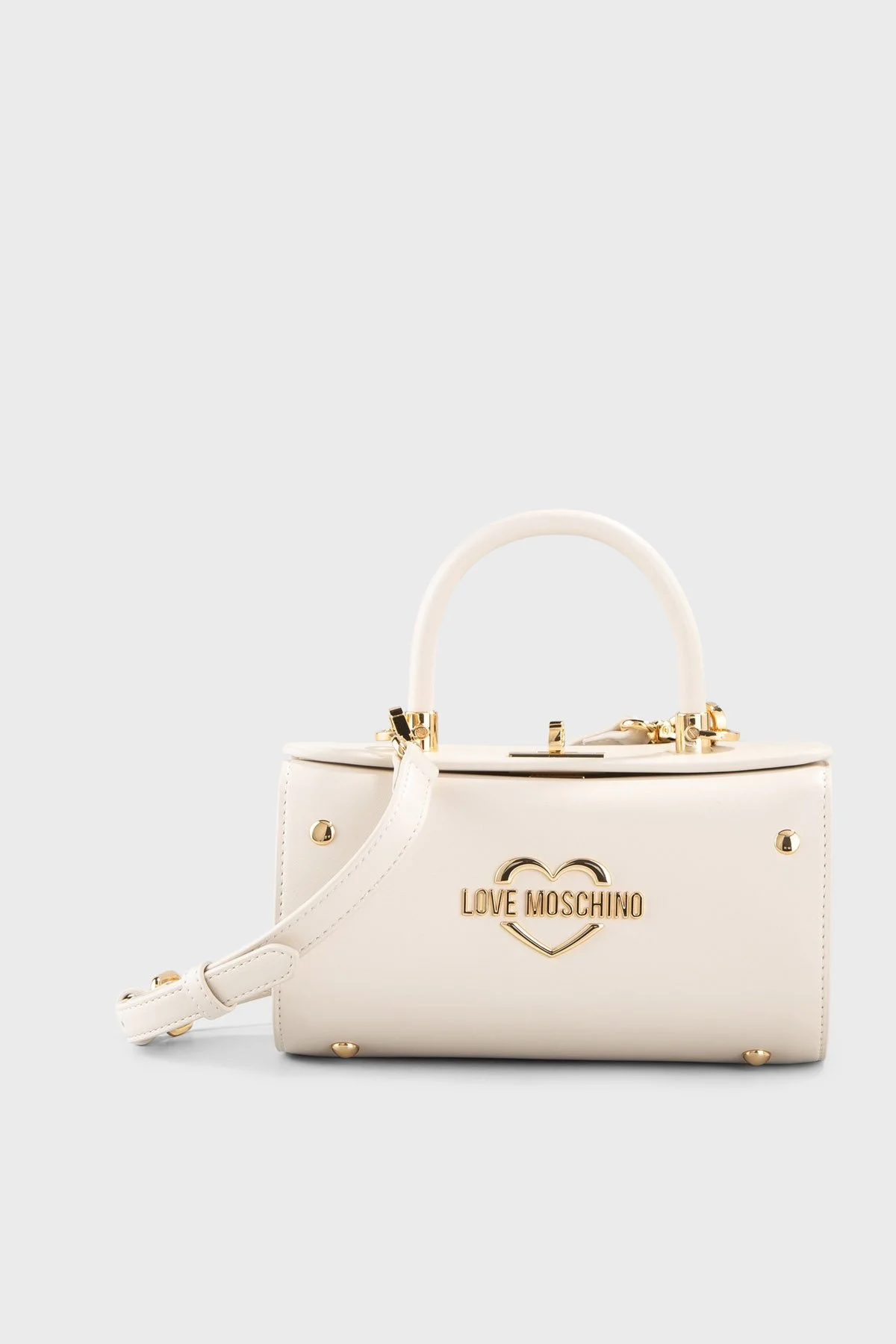 Love Moschino Logolu Çıkarılabilir Askılı Kadın Çanta JC4118PP1PLO3110 Bej - 1