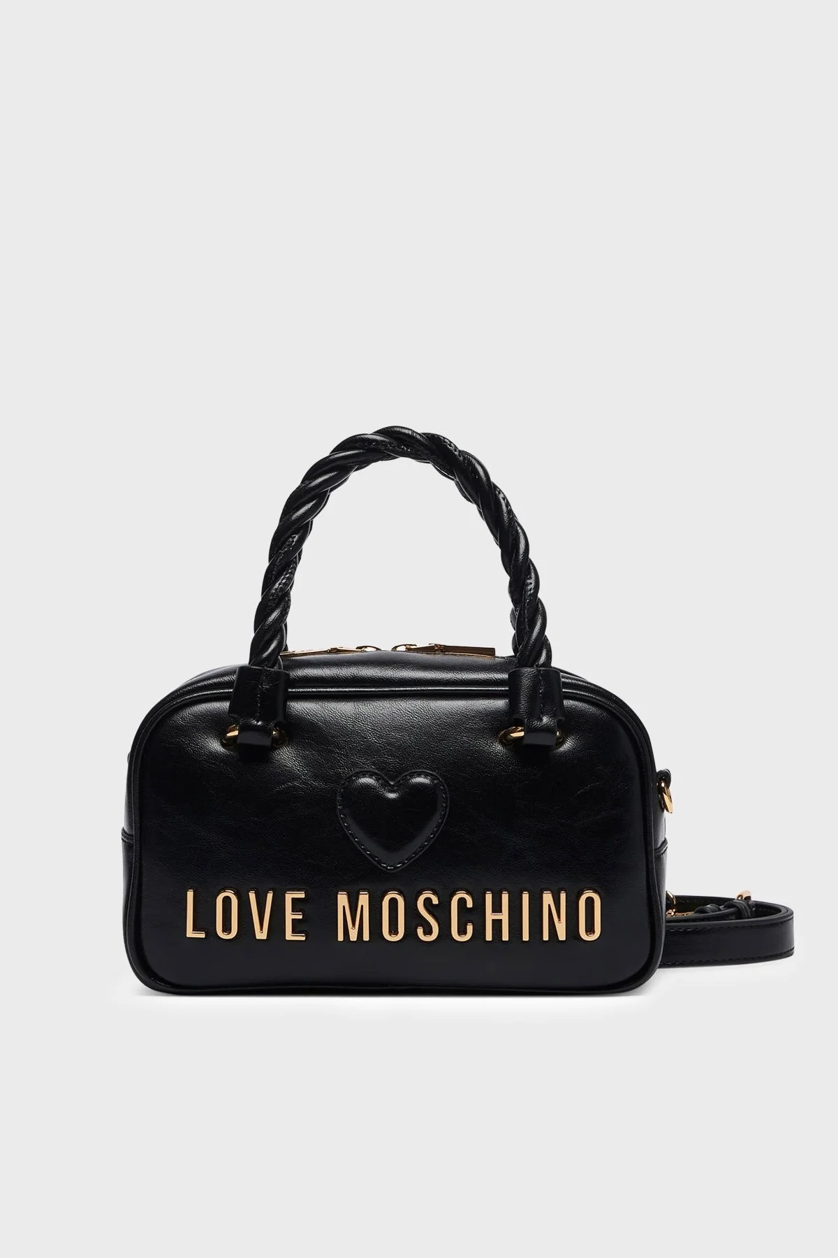 Love Moschino Logolu Çıkarılabilir Askılı Kadın Çanta JC4134PP1PL1100A Siyah - 1