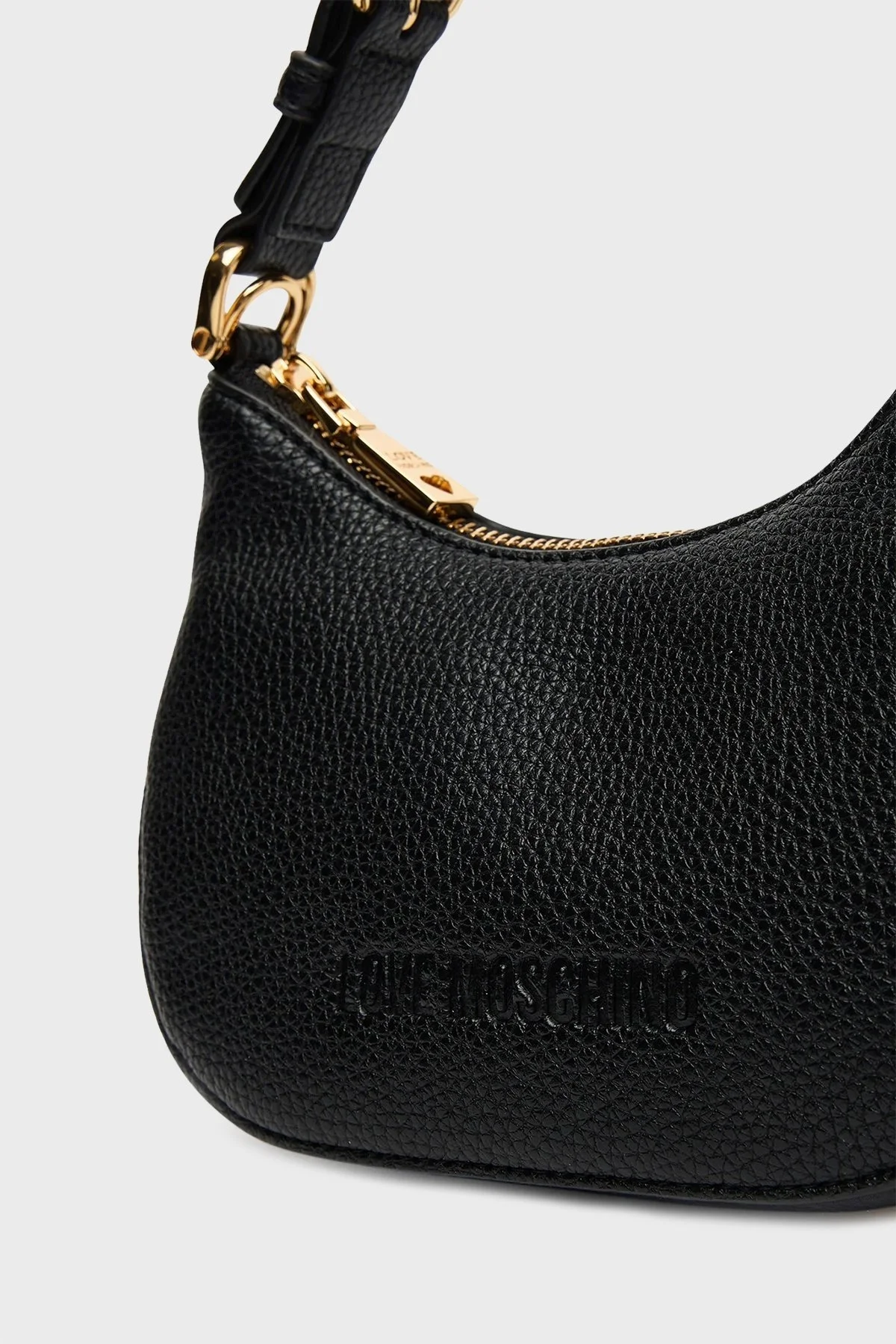 Love Moschino Logolu Çıkarılabilir Askılı Mini Bayan Çanta JC4019PP1NLT0000 SİYAH - 6