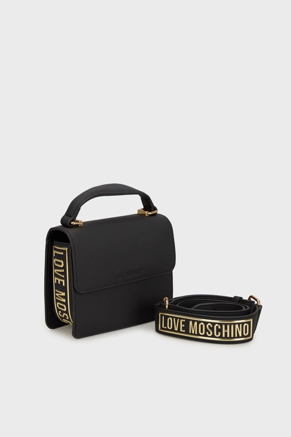 Love Moschino Logolu Çıkarılabilir Askılı Mini Bayan Çanta JC4289PP1NL1400A SİYAH - 1