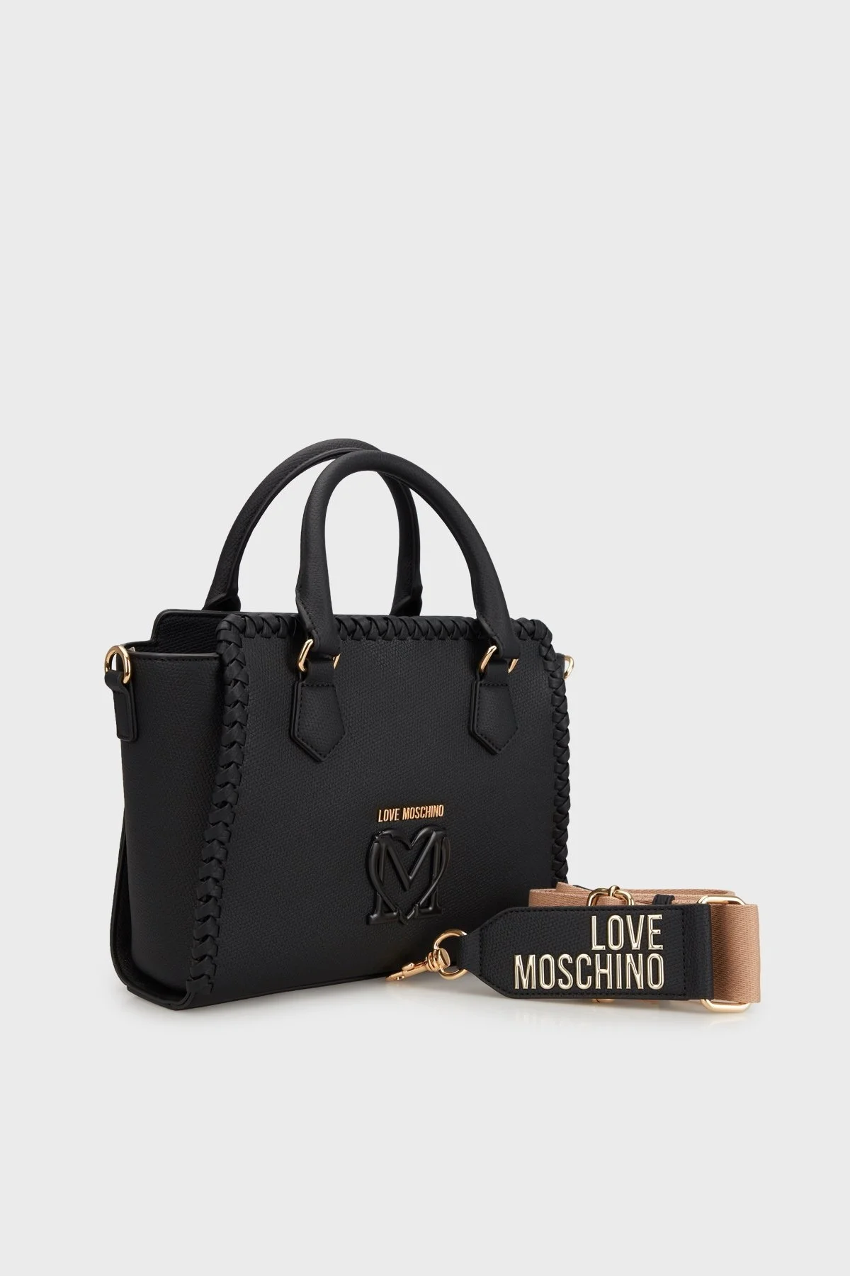 Love Moschino Logolu Çıkarılabilir Çapraz Askılı Bayan Çanta JC4126PP1MLJ0000 SİYAH - 1