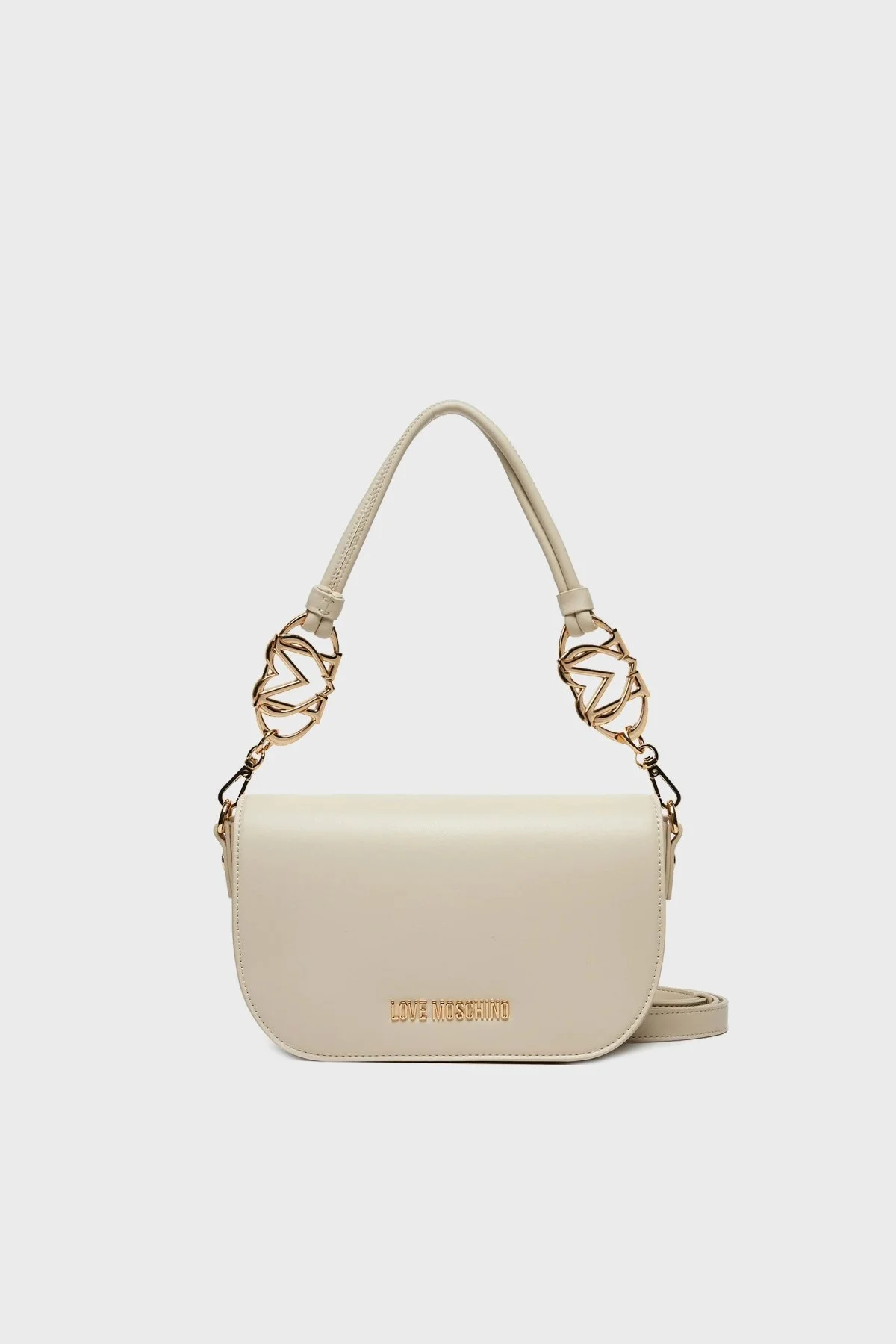 Love Moschino Logolu Çıkarılabilir Çift Askılı Bayan Çanta JC4049PP1MLF0110 KREM - 1