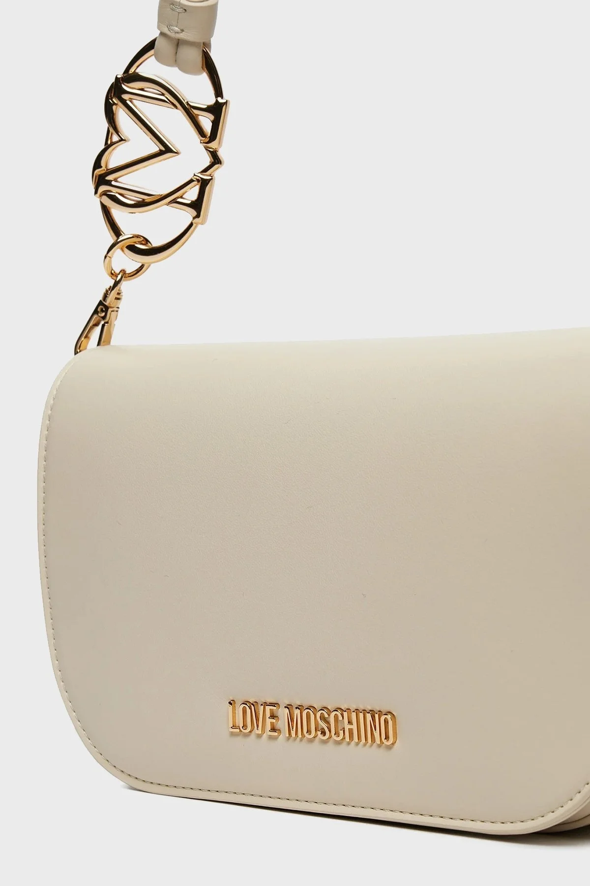 Love Moschino Logolu Çıkarılabilir Çift Askılı Bayan Çanta JC4049PP1MLF0110 KREM - 4