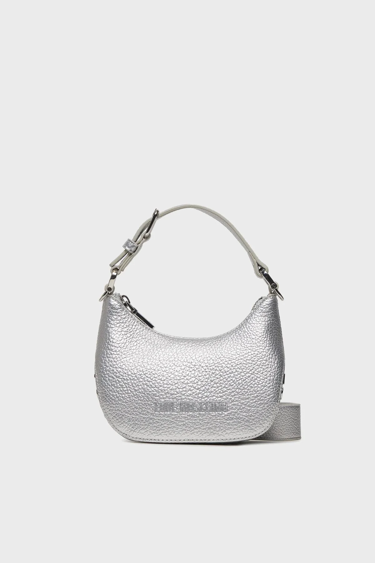 Love Moschino Logolu Çıkarılabilir Omuz Askılı Bayan Çanta JC4019PP0ILT190B GÜMÜŞ - 1