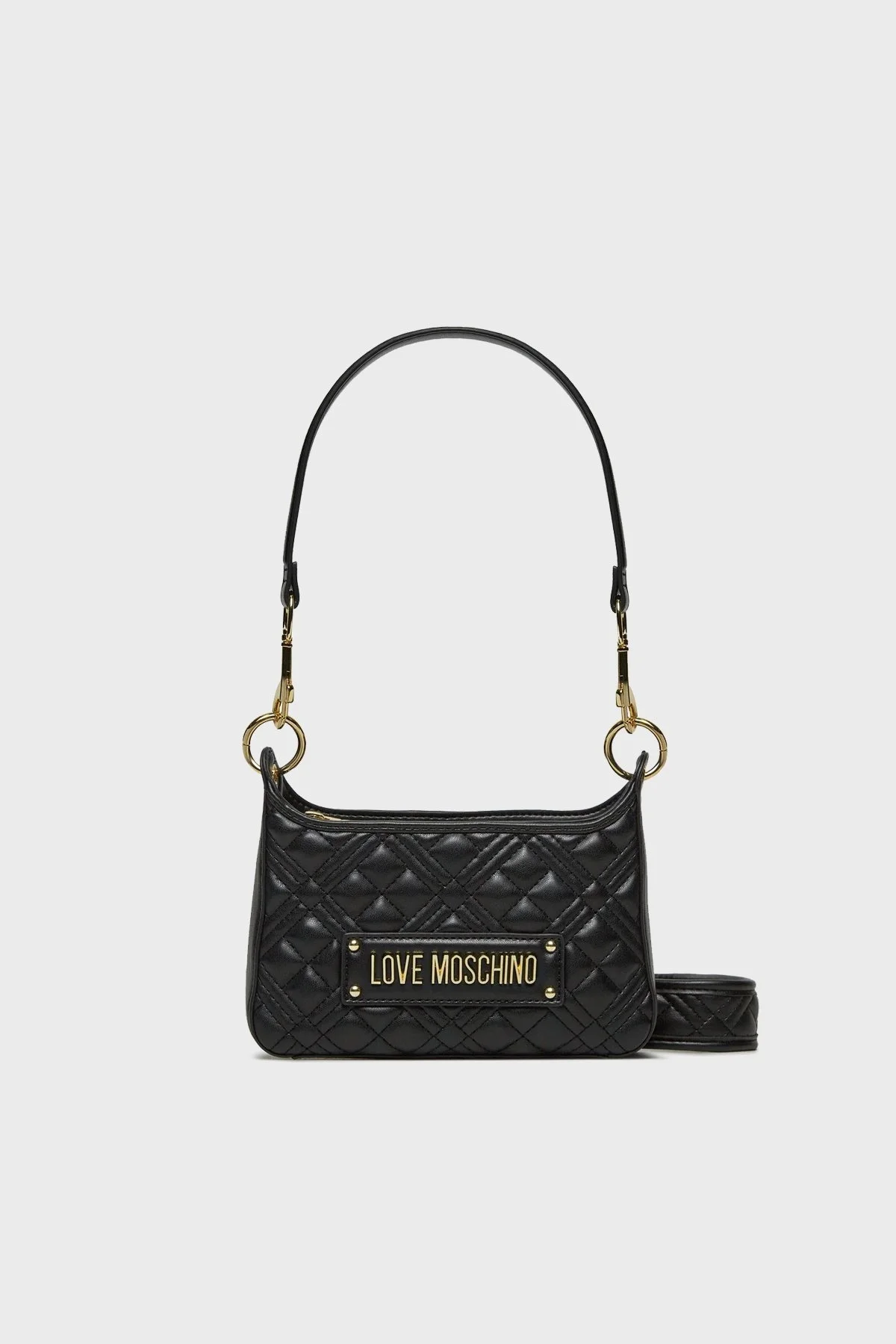 Love Moschino Logolu Çıkarılabilir Omuz Askılı Bayan Çanta JC4161PP0HLA0000 SİYAH - 1