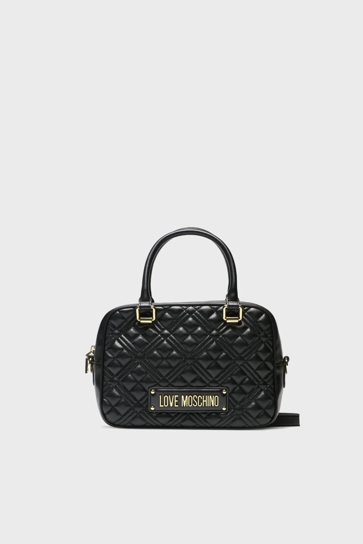 Love Moschino Logolu Çıkarılabilir Omuz Askılı Kapitone Bayan Çanta JC4169PP0HLA0000 SİYAH - 1