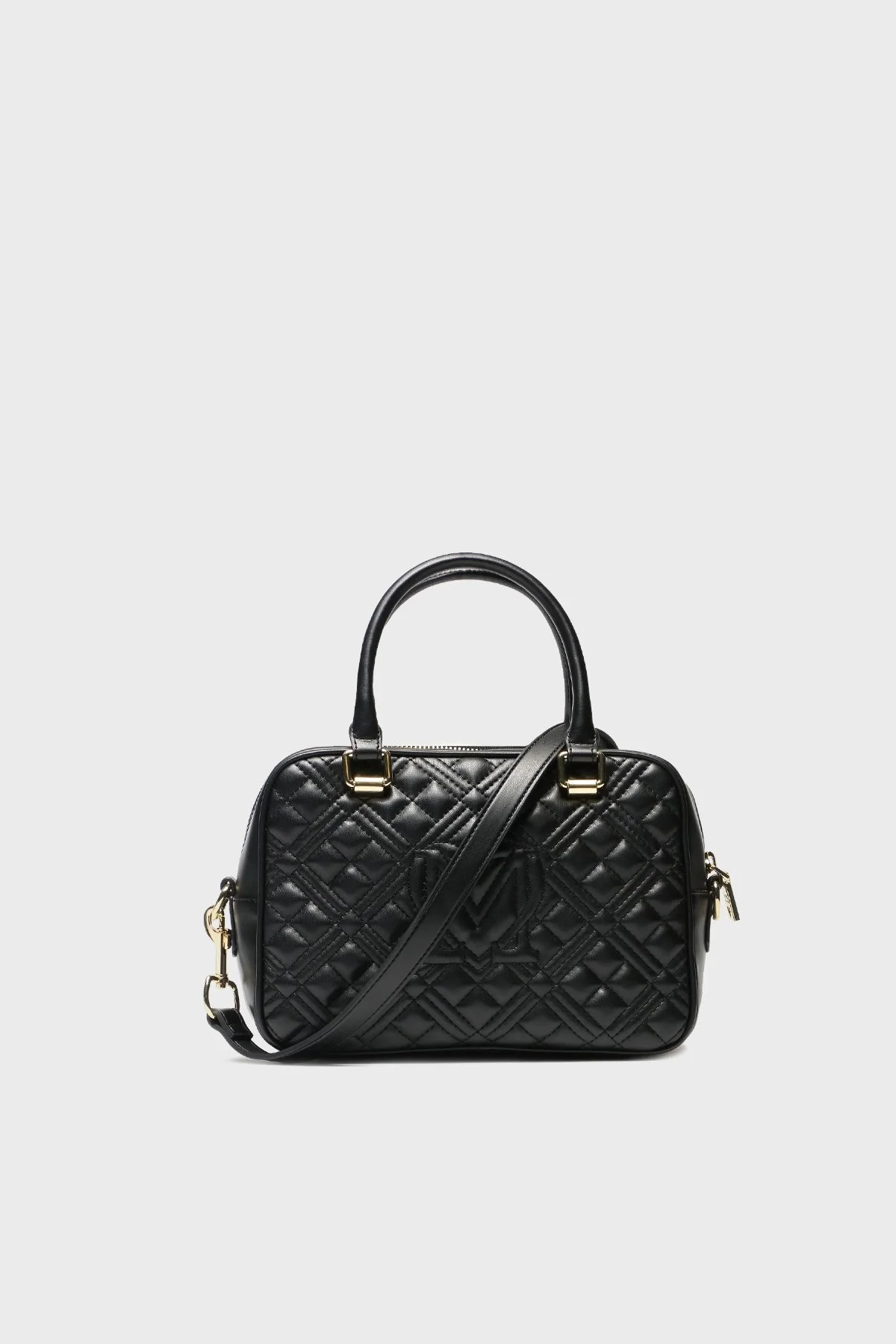 Love Moschino Logolu Çıkarılabilir Omuz Askılı Kapitone Bayan Çanta JC4169PP0HLA0000 SİYAH - 4