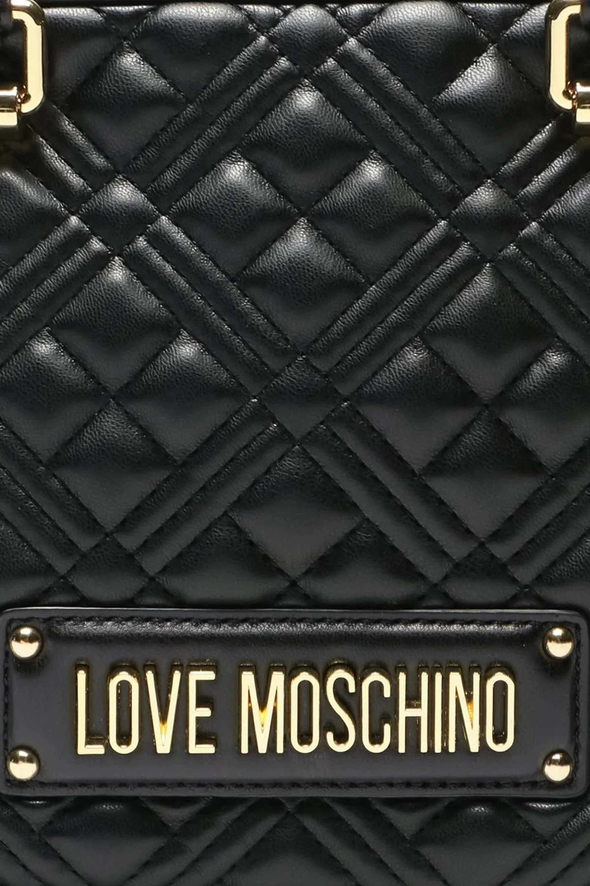 Love Moschino Logolu Çıkarılabilir Omuz Askılı Kapitone Bayan Çanta JC4169PP0HLA0000 SİYAH - 5
