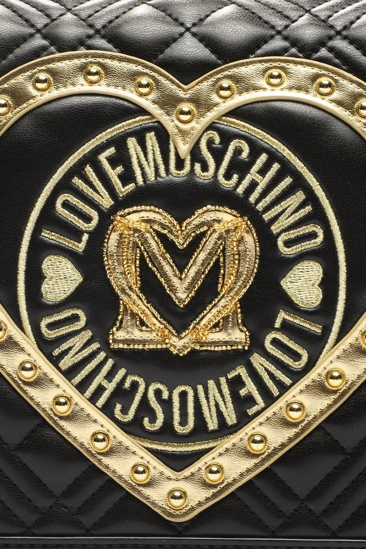 Love Moschino Logolu Çıkarılabilir Omuz Askılı Kapitone Bayan Çanta JC4269PP0HKM100A SİYAH - 5