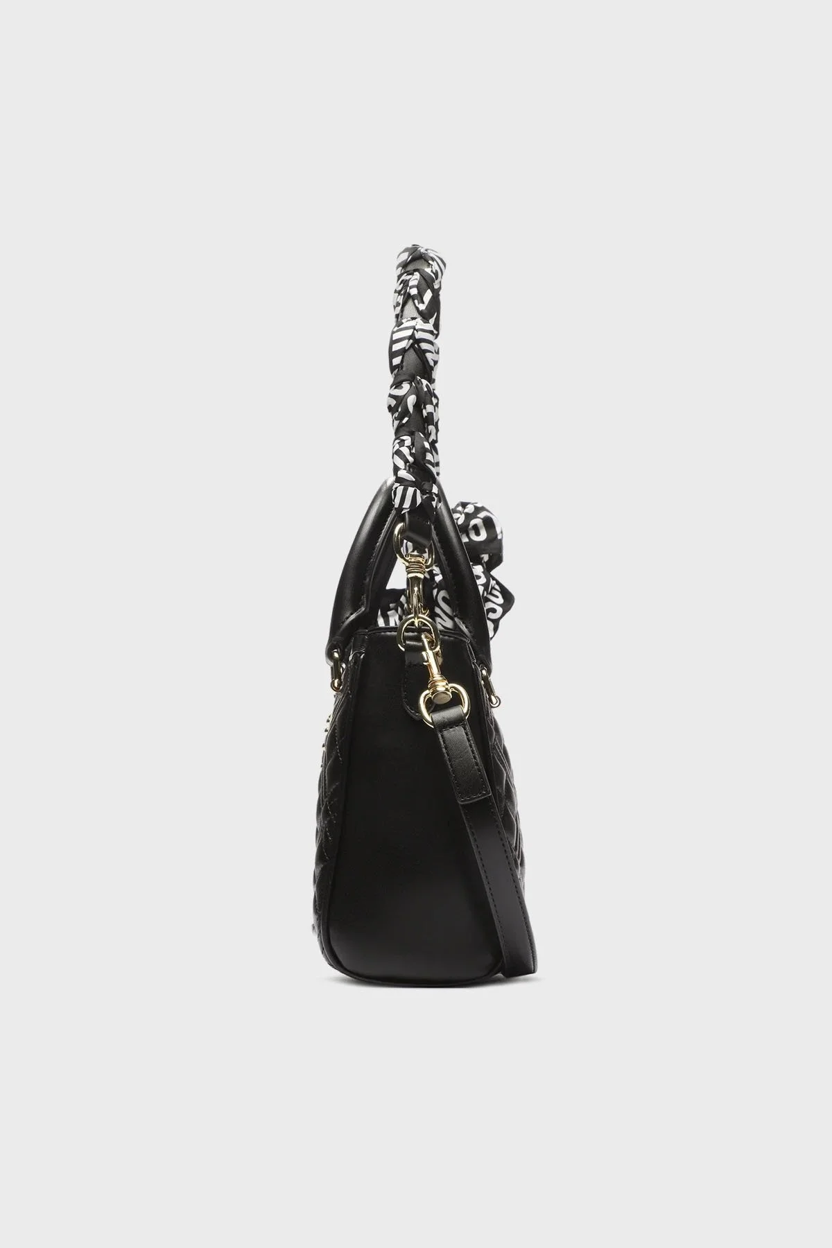 Love Moschino Logolu Çıkarılabilir Omuz Askılı Kapitone Bayan Çanta JC4270PP0HKM100A SİYAH - 3