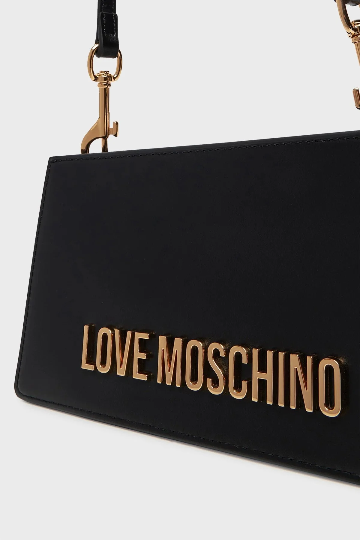 Love Moschino Logolu Çıkarılabilir Tutma Saplı Mini Bayan Çanta JC4095PP1NLL0000 SİYAH - 5