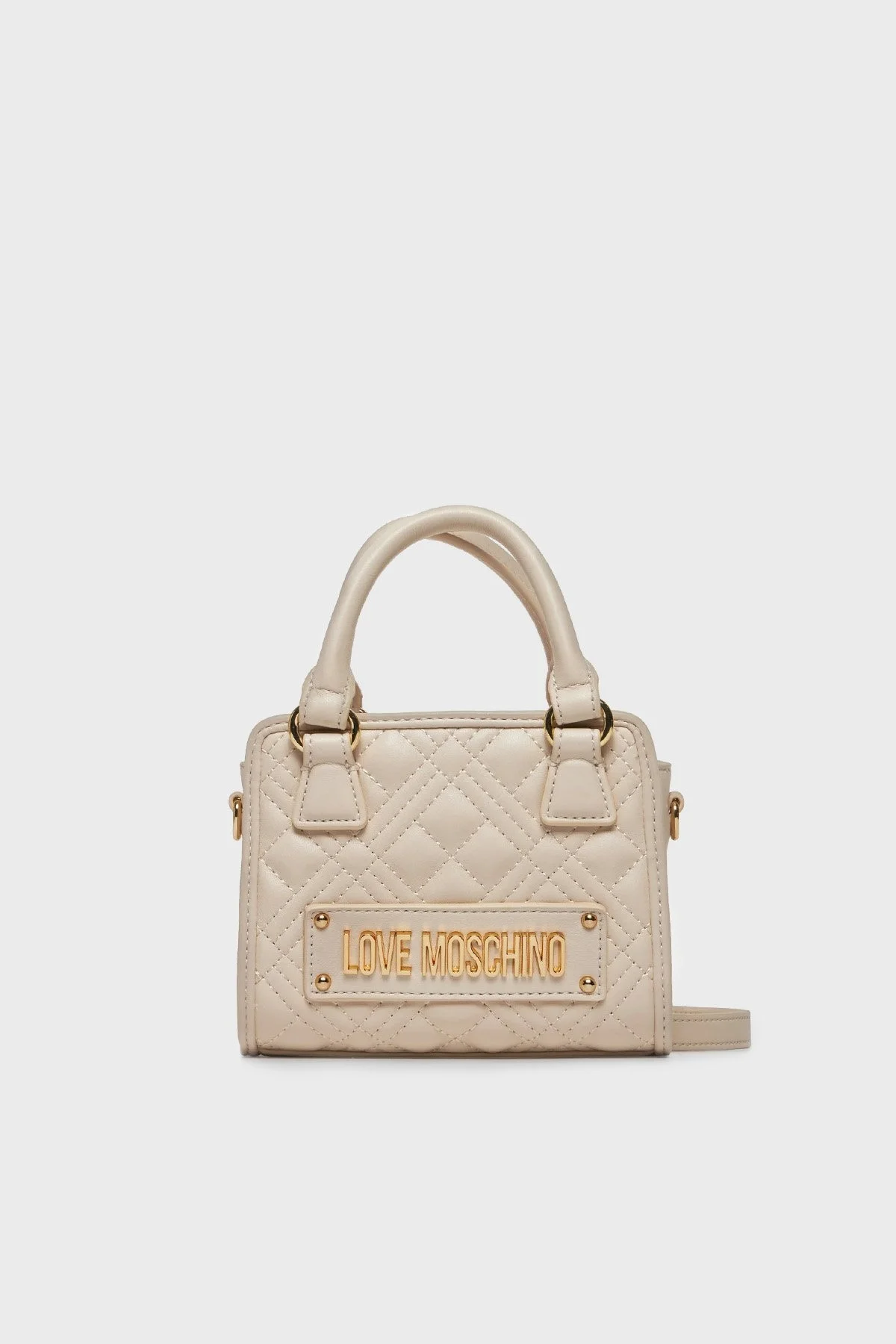 Love Moschino Logolu Çıkarılabilir Uzatma Askılı Bayan Çanta JC4016PP1ILA0110 BEJ - 1