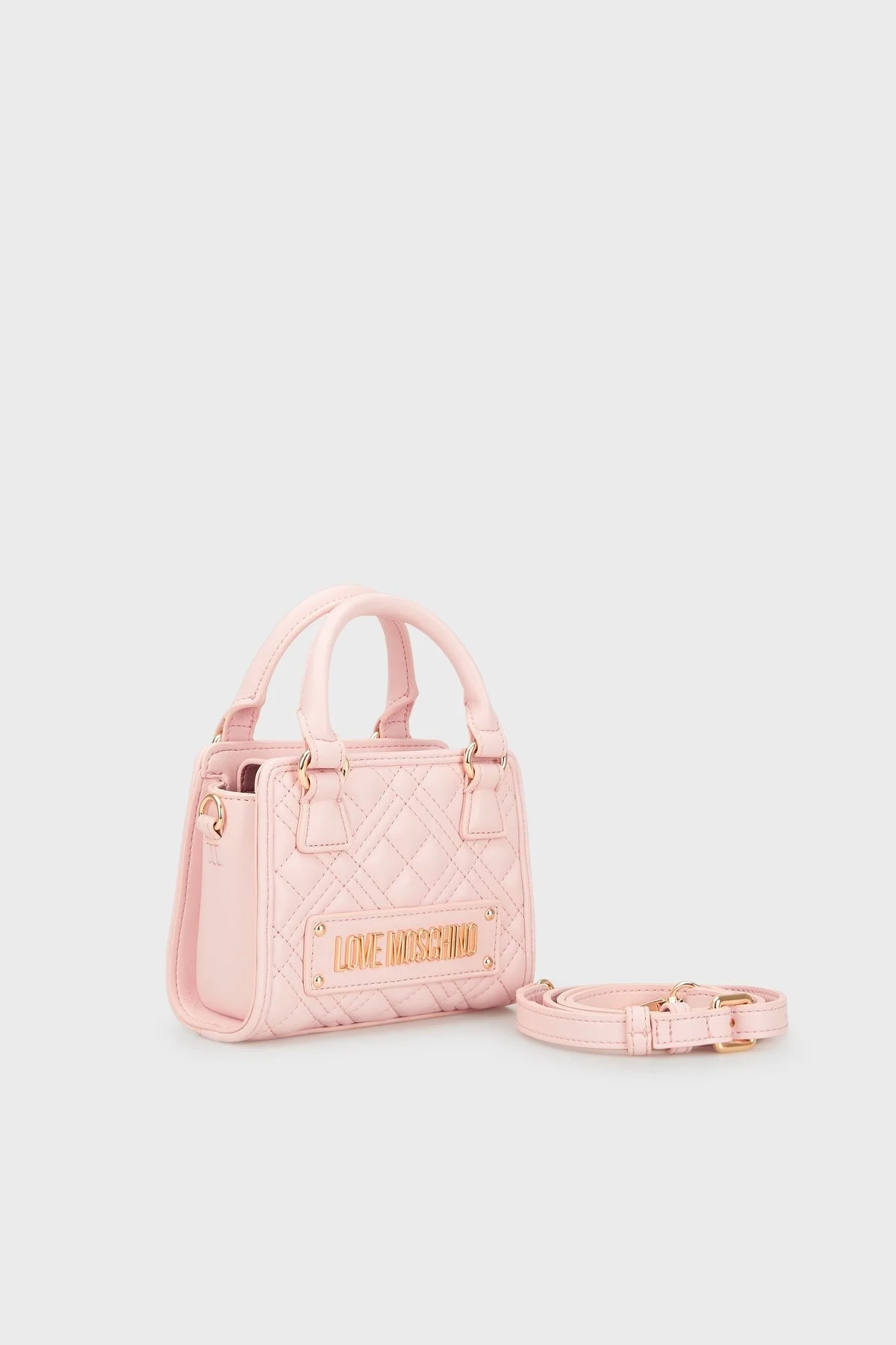 Love Moschino Logolu Çıkarılabilir Uzatma Askılı Bayan Çanta JC4016PP1ILA0601 PUDRA - 2