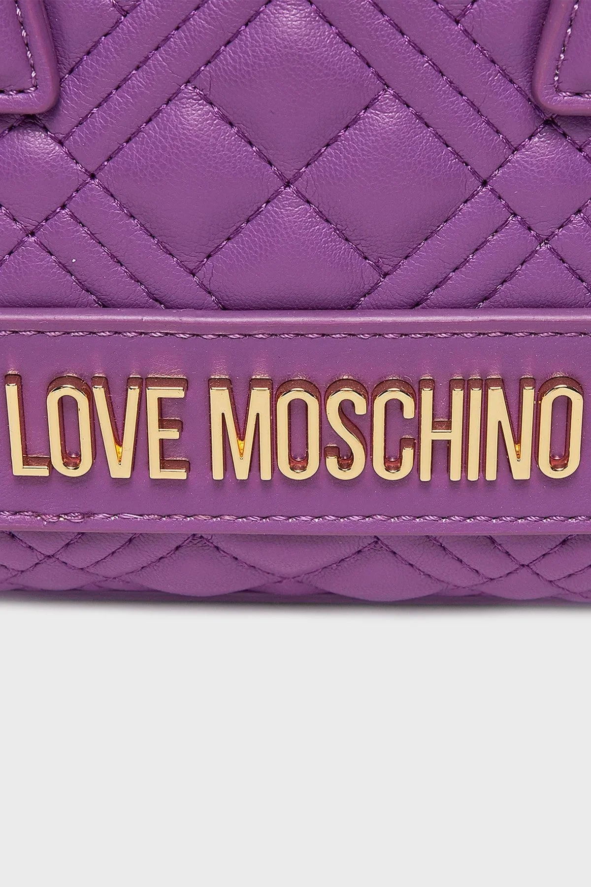 Love Moschino Logolu Çıkarılabilir Uzatma Askılı Bayan Çanta JC4016PP1ILA0650 MOR - 5
