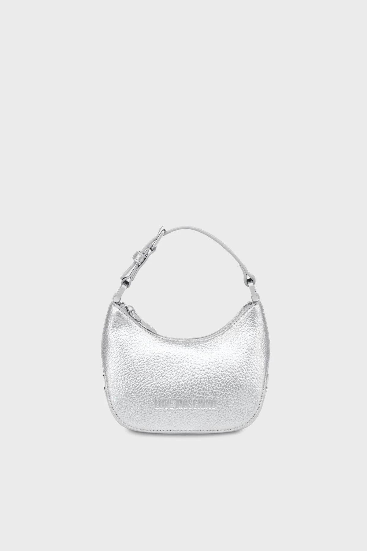 Love Moschino Logolu Çıkarılabilir Uzatma Askılı Bayan Çanta JC4019PP1ILT190B GÜMÜŞ - 1