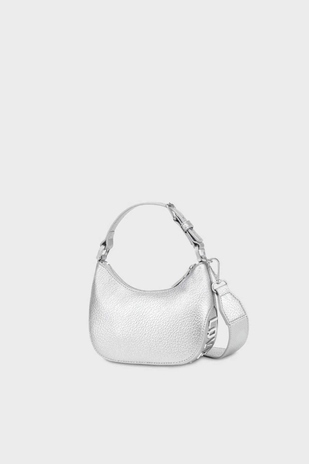 Love Moschino Logolu Çıkarılabilir Uzatma Askılı Bayan Çanta JC4019PP1ILT190B GÜMÜŞ - 2