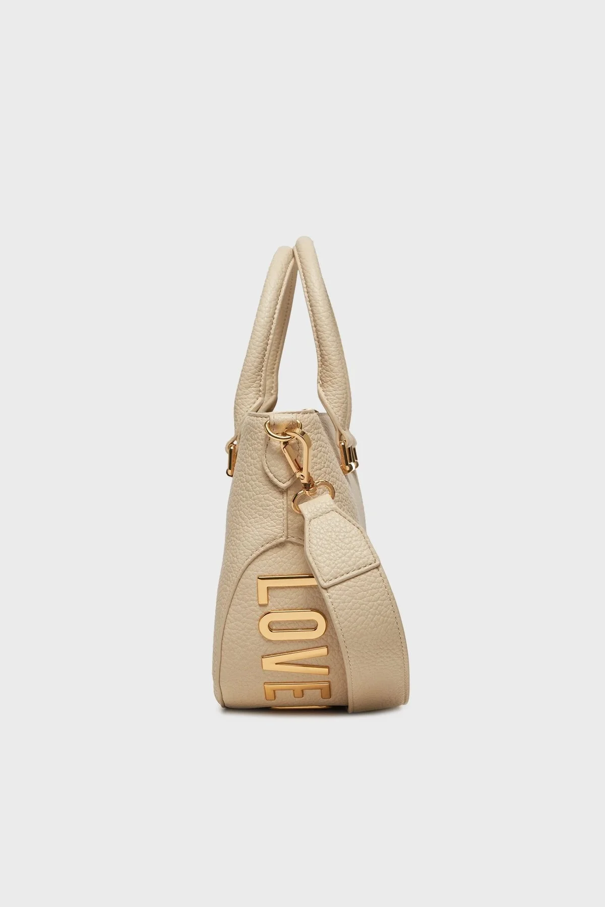 Love Moschino Logolu Çıkarılabilir Uzatma Askılı Bayan Çanta JC4101PP1ILT0110 BEJ - 3