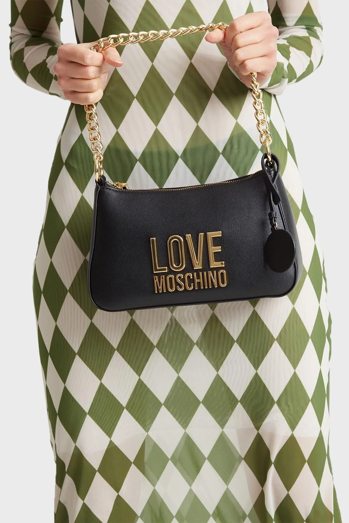Love Moschino Logolu Çıkarılabilir Uzatma Askılı Bayan Çanta JC4108PP1GLI0000 SİYAH - 2