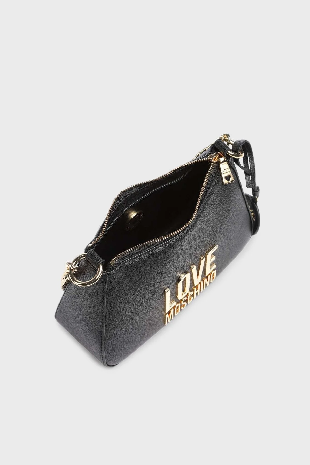 Love Moschino Logolu Çıkarılabilir Uzatma Askılı Bayan Çanta JC4108PP1GLI0000 SİYAH - 5