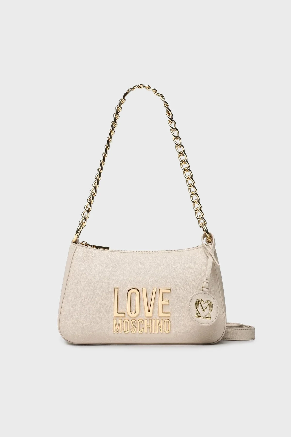 Love Moschino Logolu Çıkarılabilir Uzatma Askılı Bayan Çanta JC4108PP1GLI0110 BEJ - 1