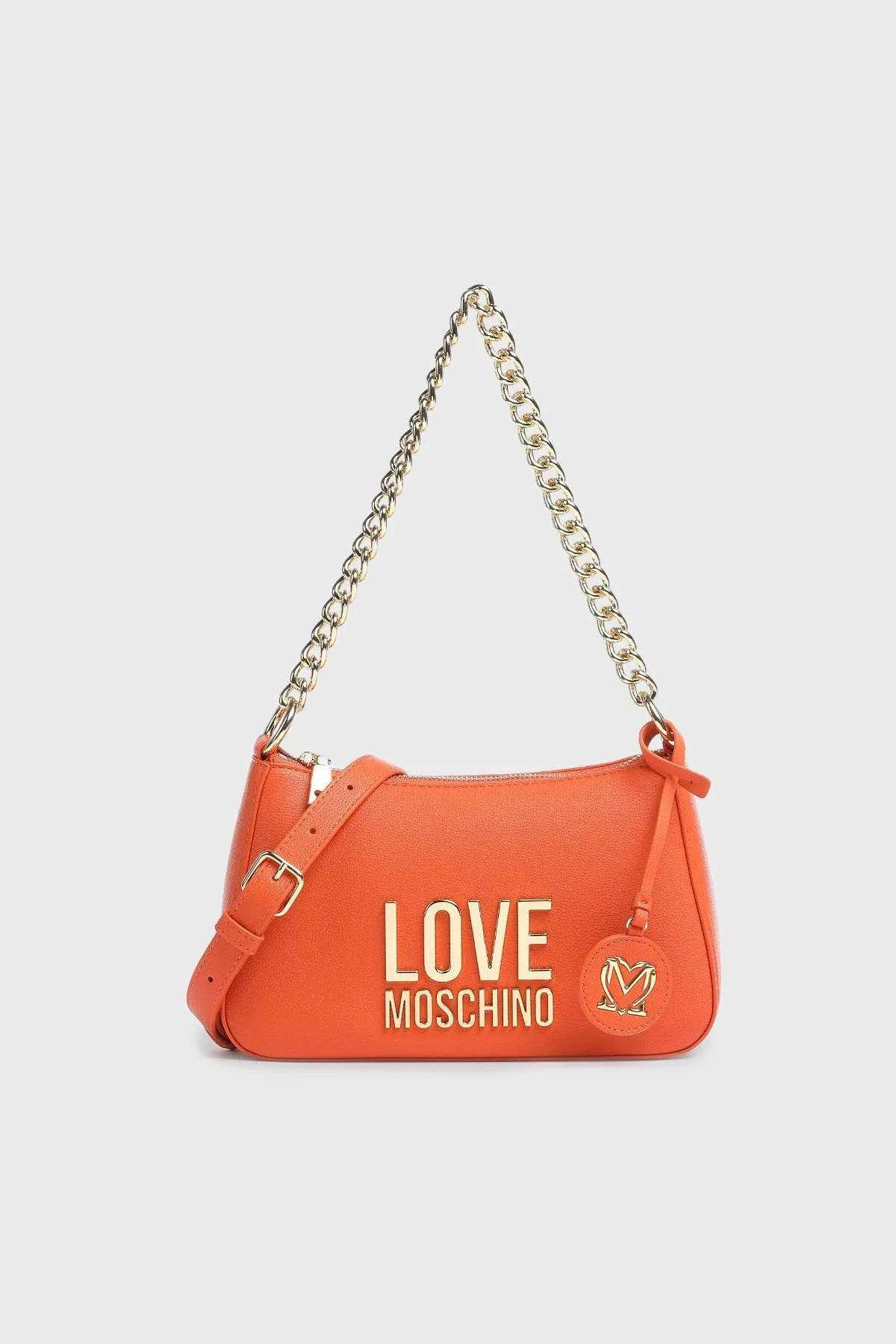 Love Moschino Logolu Çıkarılabilir Uzatma Askılı Bayan Çanta JC4108PP1GLI0450 TURUNCU - 1