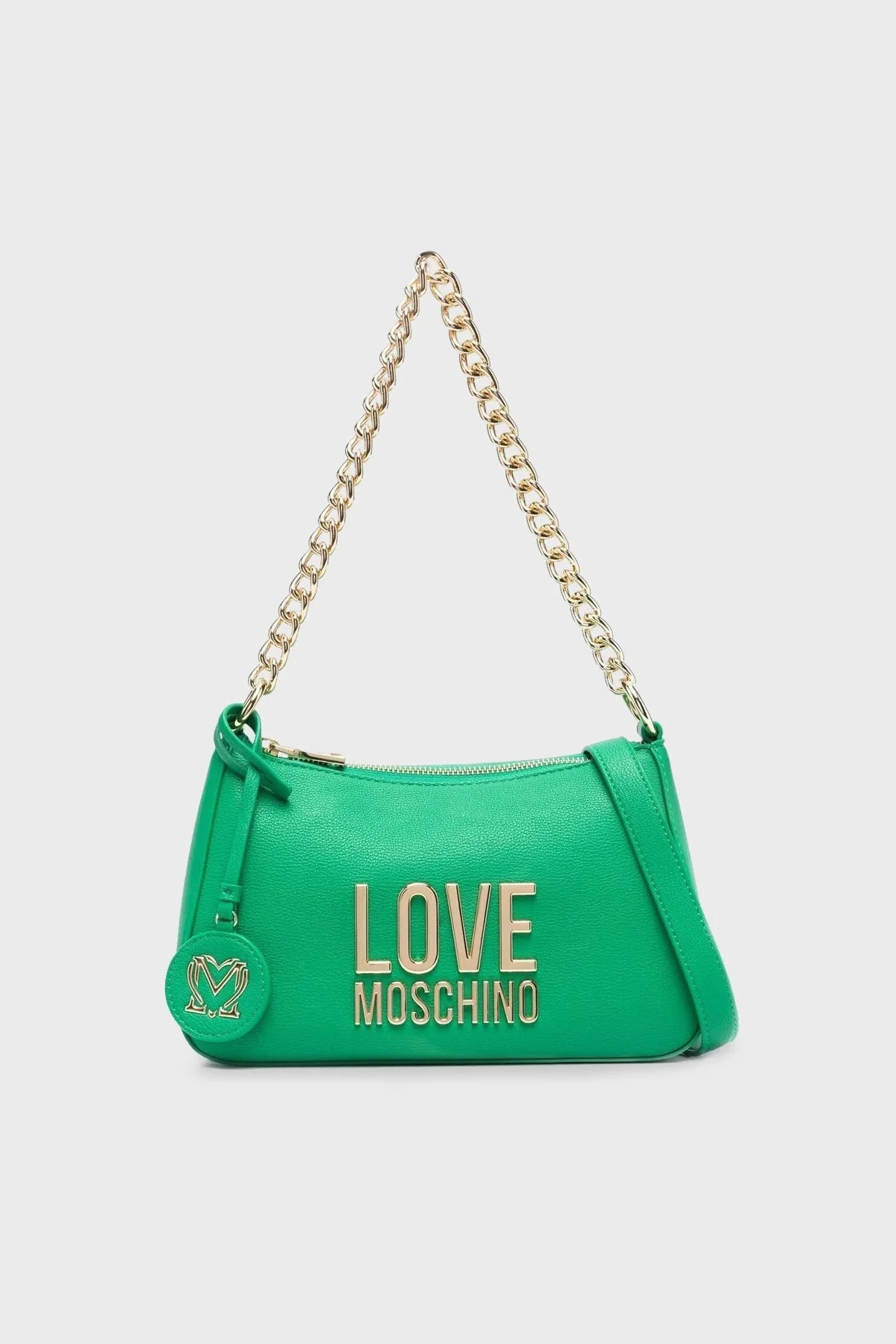Love Moschino Logolu Çıkarılabilir Uzatma Askılı Bayan Çanta JC4108PP1GLI0801 YEŞİL - 1