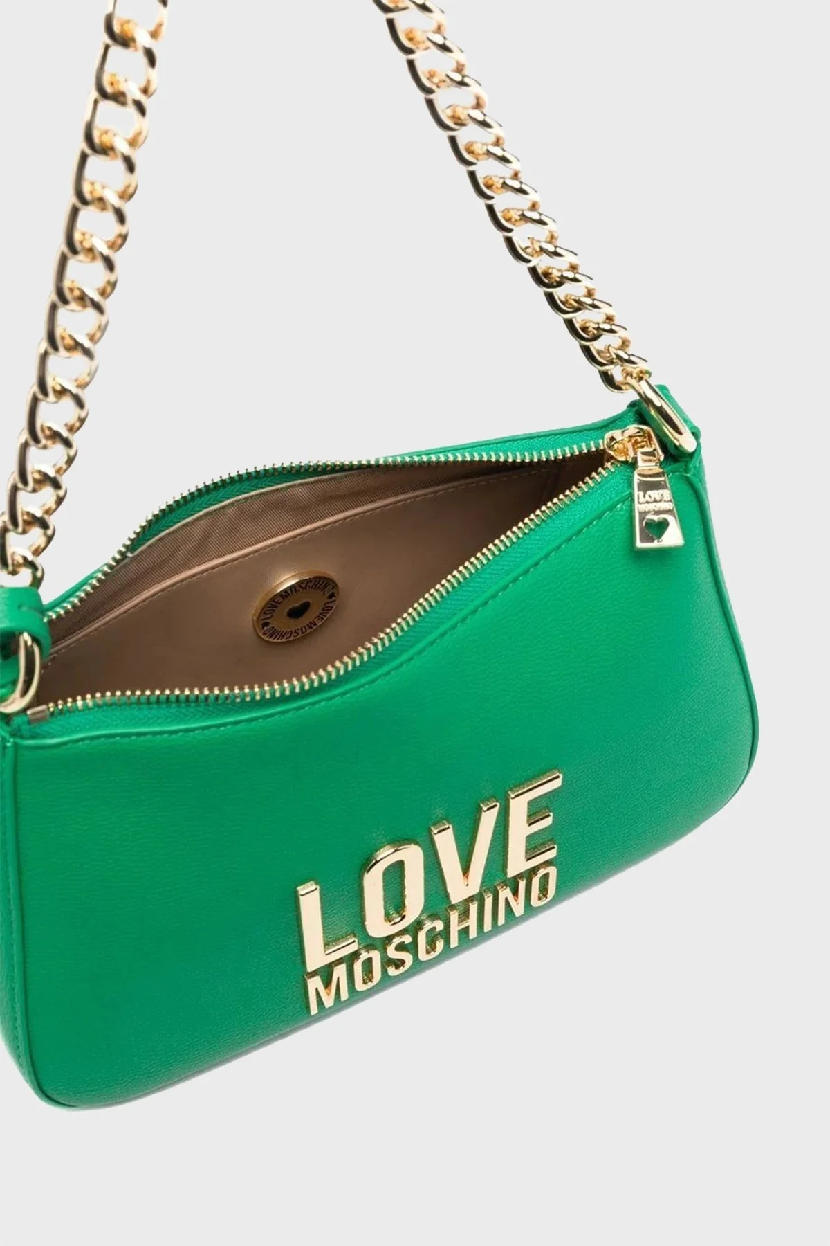 Love Moschino Logolu Çıkarılabilir Uzatma Askılı Bayan Çanta JC4108PP1GLI0801 YEŞİL - 5