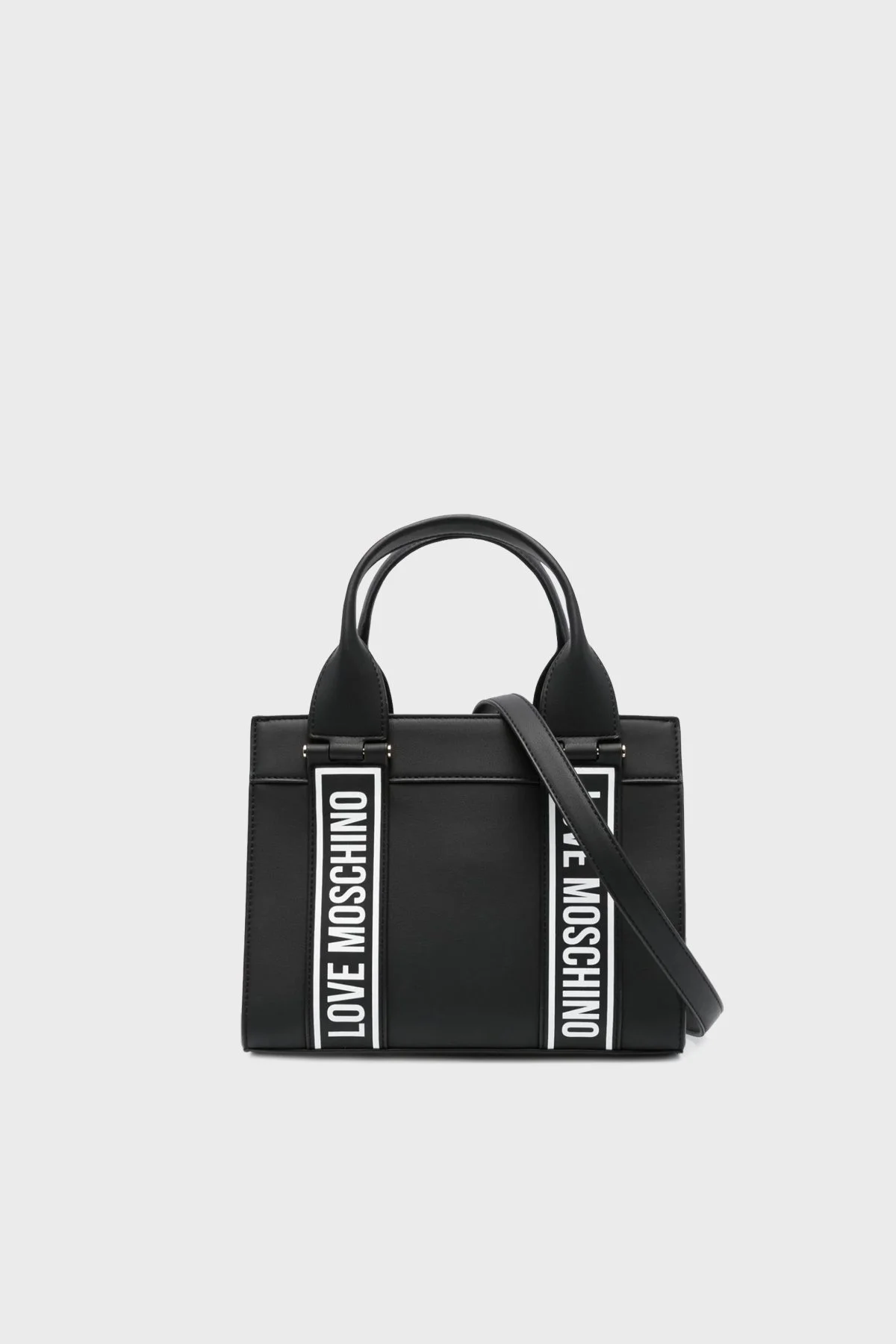 Love Moschino Logolu Çıkarılabilir Uzatma Askılı Bayan Çanta JC4207PP0HKG100A SİYAH - 1