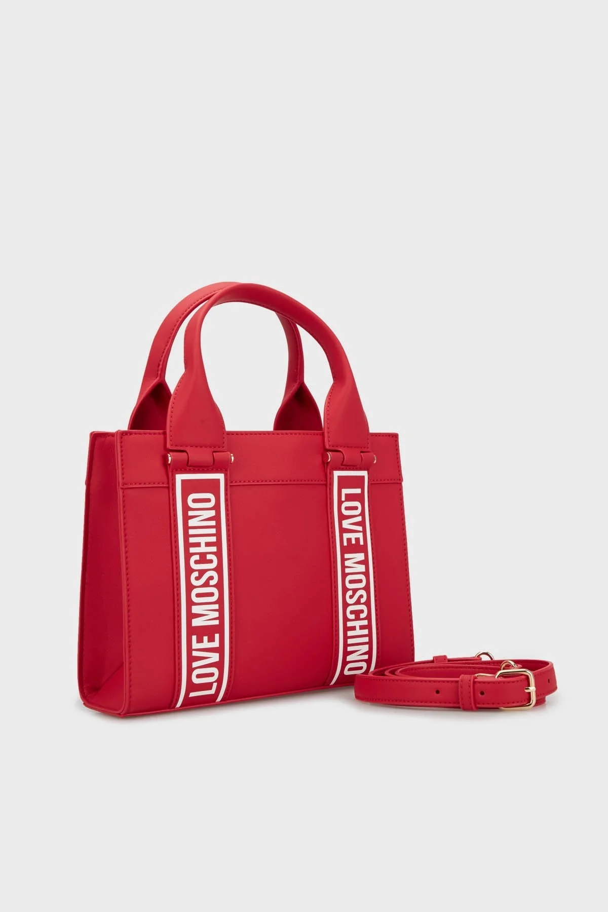 Love Moschino Logolu Çıkarılabilir Uzatma Askılı Bayan Çanta JC4207PP0HKG150A KIRMIZI - 3