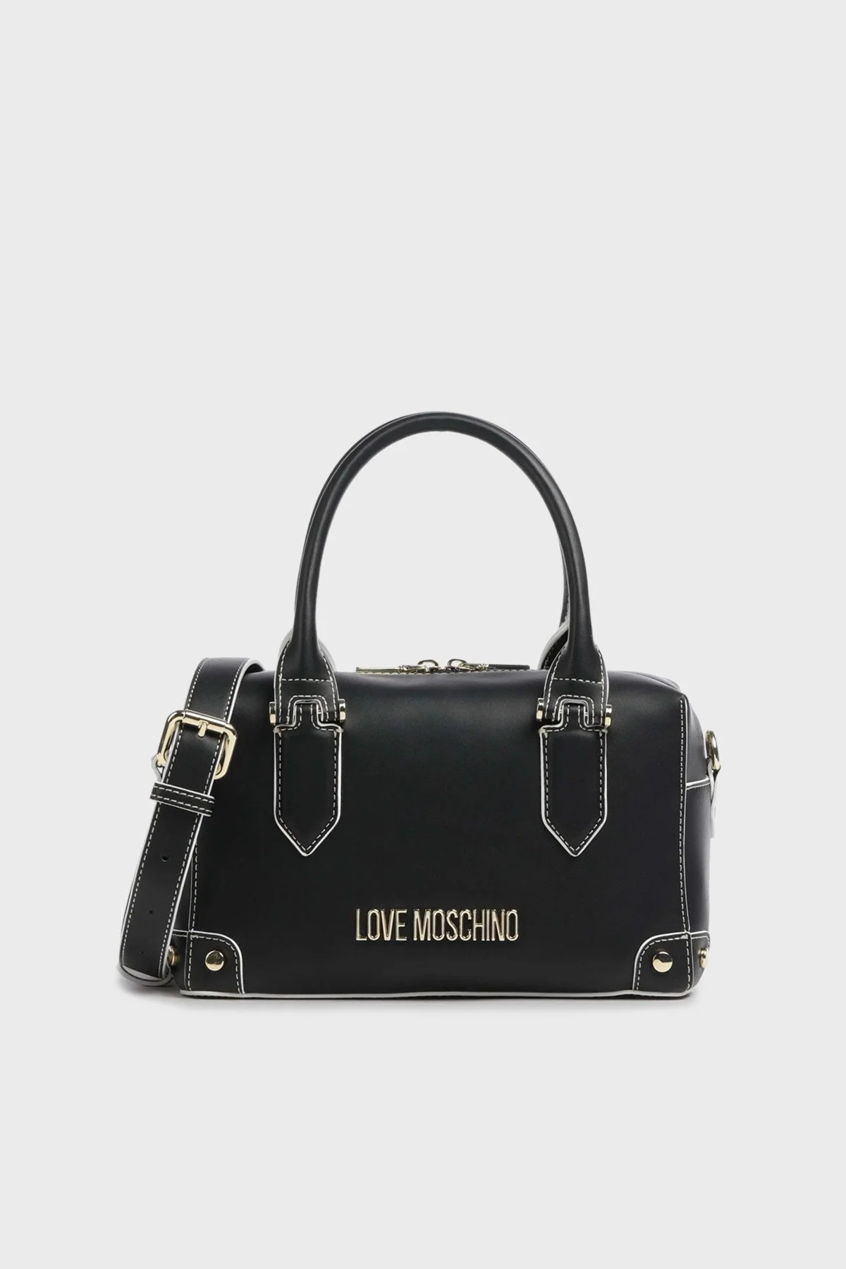 Love Moschino Logolu Çıkarılabilir Uzatma Askılı Bayan Çanta JC4246PP0IKU0000 SİYAH - 1