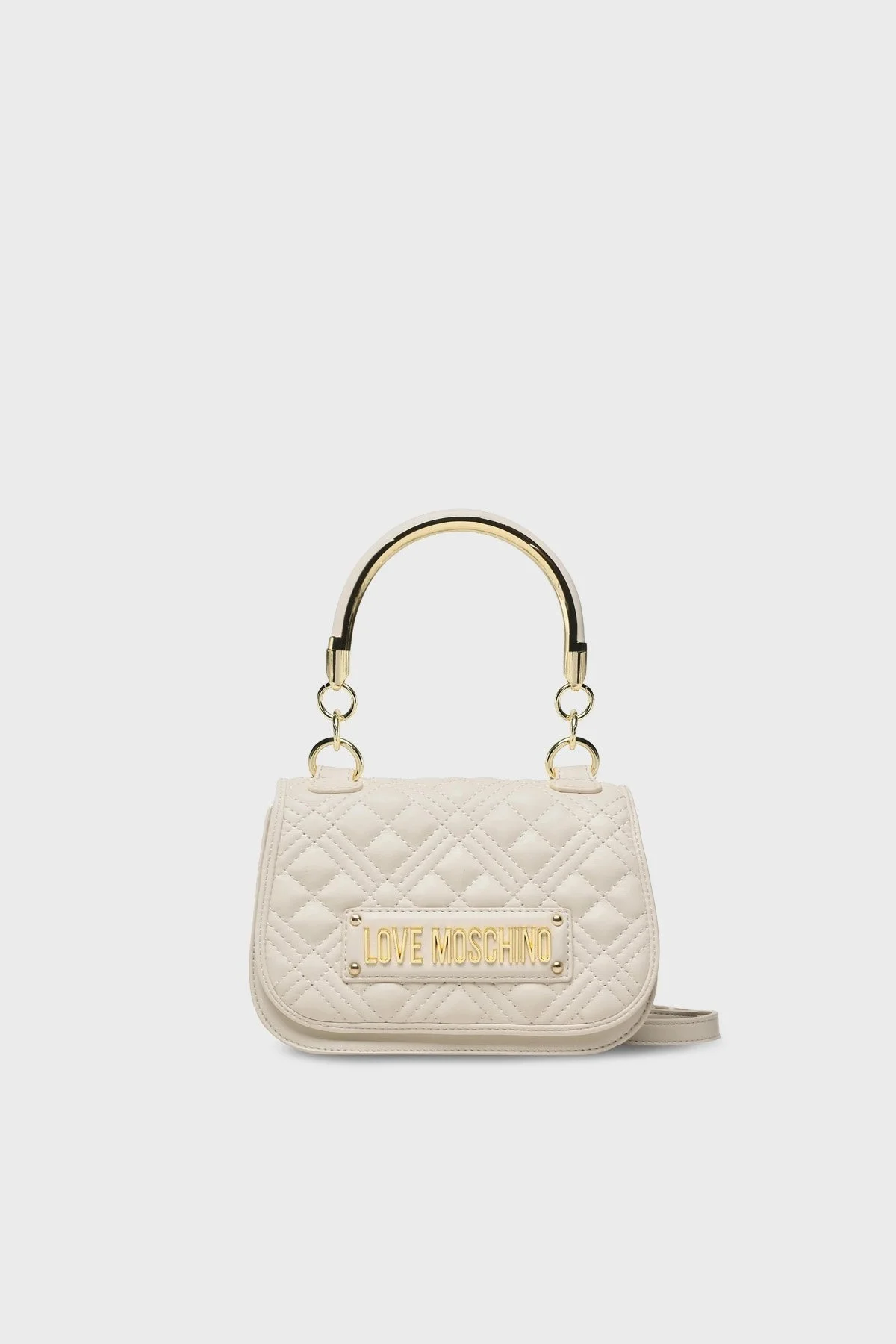 Love Moschino Logolu Çıkarılabilir Uzatma Askılı Bayan Çanta JC4285PP0GKA0103 BEJ - 1