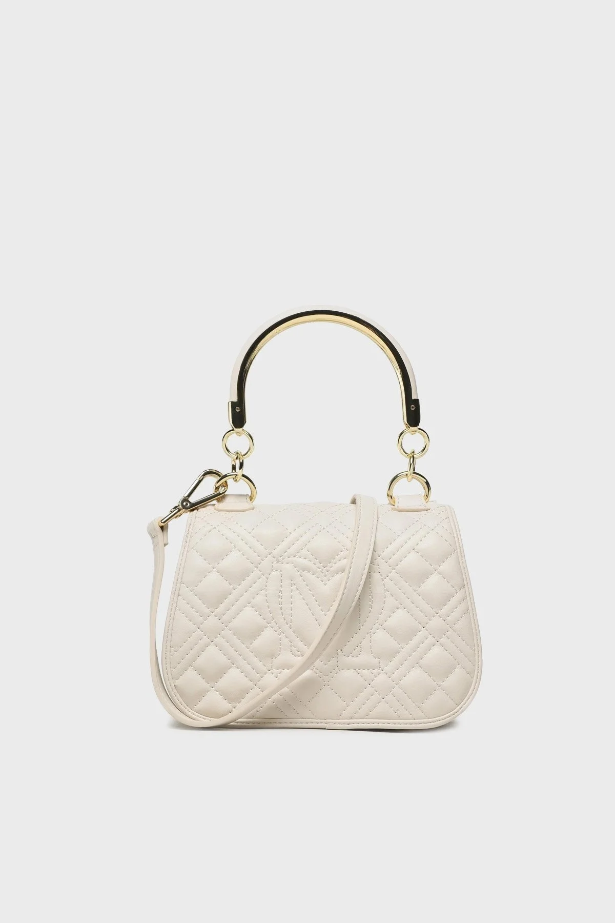 Love Moschino Logolu Çıkarılabilir Uzatma Askılı Bayan Çanta JC4285PP0GKA0103 BEJ - 2