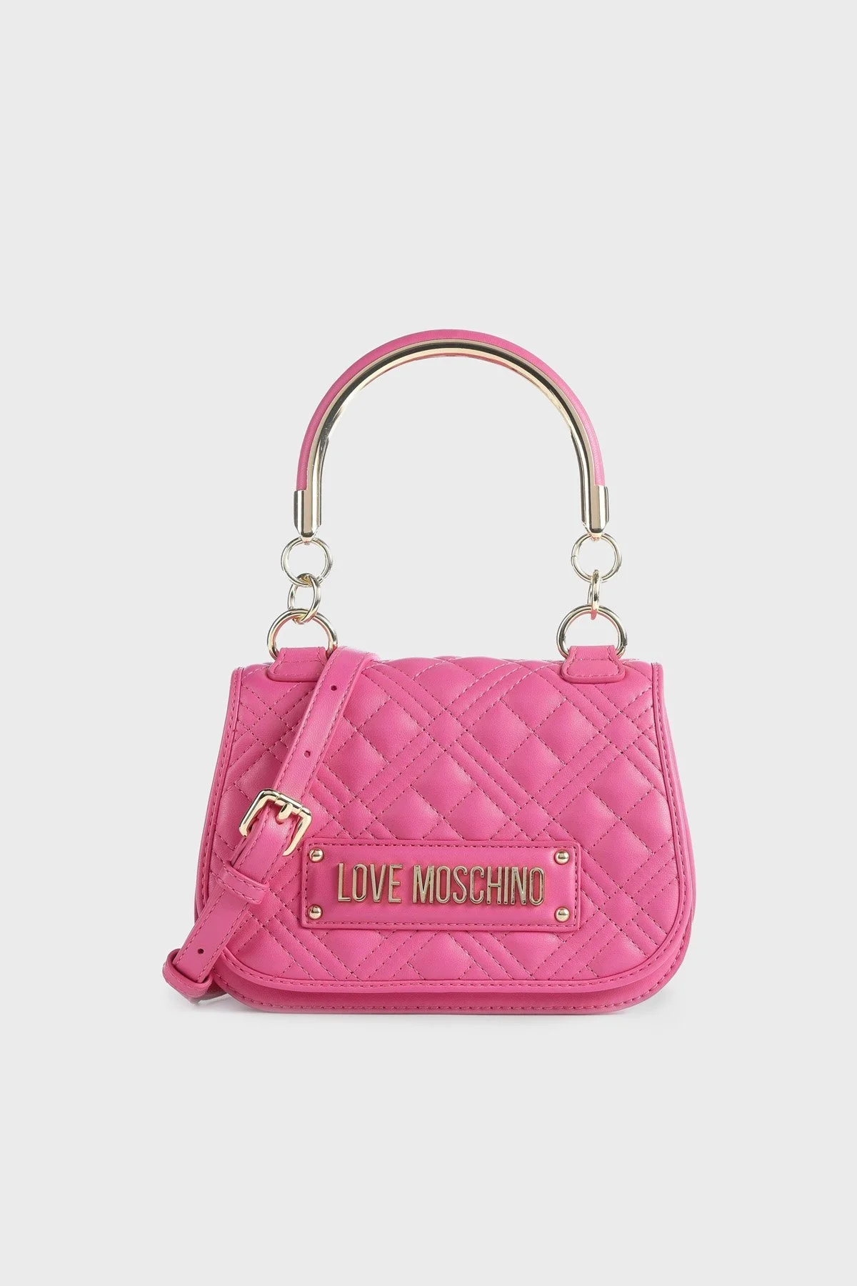 Love Moschino Logolu Çıkarılabilir Uzatma Askılı Bayan Çanta JC4285PP0GKA0604 FUŞYA - 1