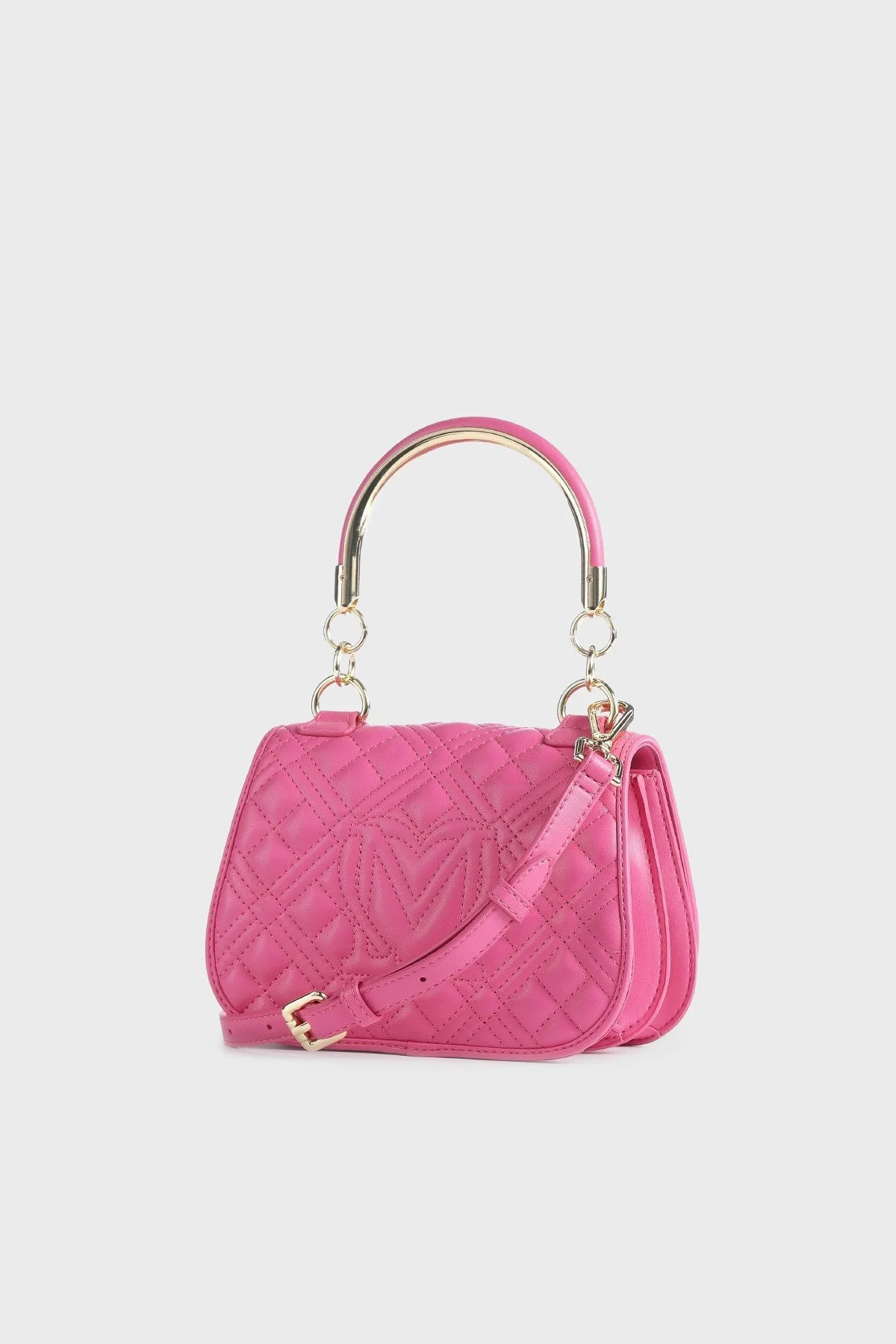 Love Moschino Logolu Çıkarılabilir Uzatma Askılı Bayan Çanta JC4285PP0GKA0604 FUŞYA - 2