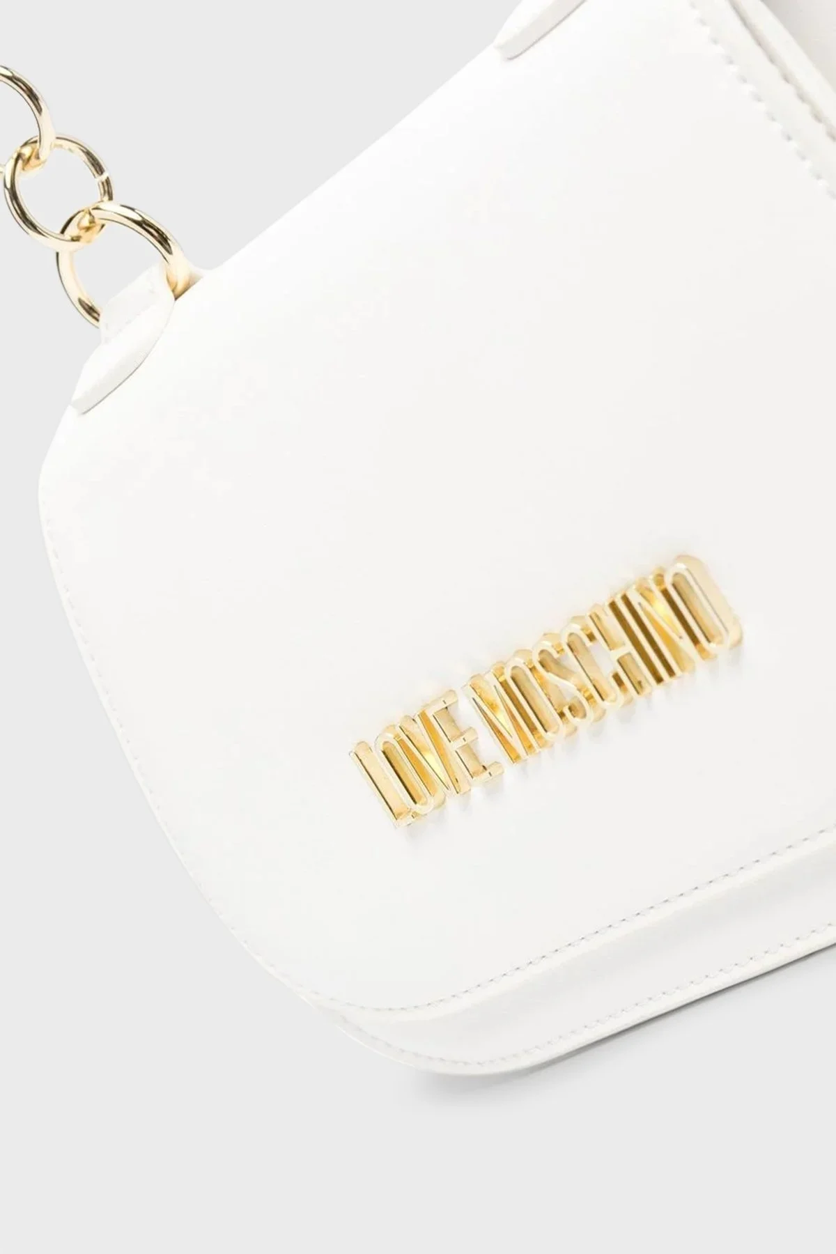 Love Moschino Logolu Çıkarılabilir Uzatma Askılı Bayan Çanta JC4286PP0GKF0100 BEYAZ - 4
