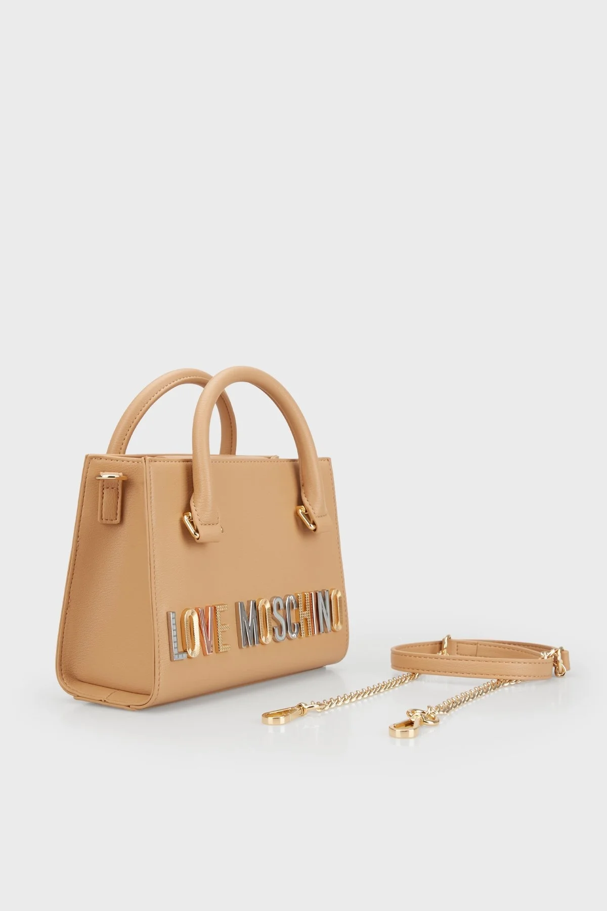 Love Moschino Logolu Çıkarılabilir Uzatma Askılı Bayan Çanta JC4303PP0IKN0226 CAMEL - 3
