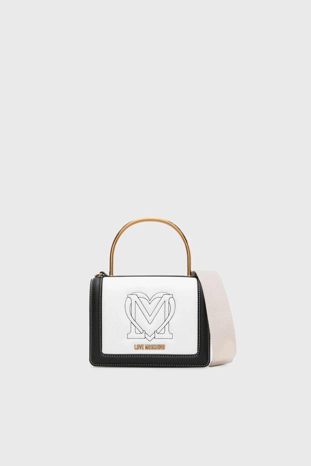 Love Moschino Logolu Çıkarılabilir Uzatma Askılı Bayan Çanta JC4322PP0IKR110A BEYAZ - 1