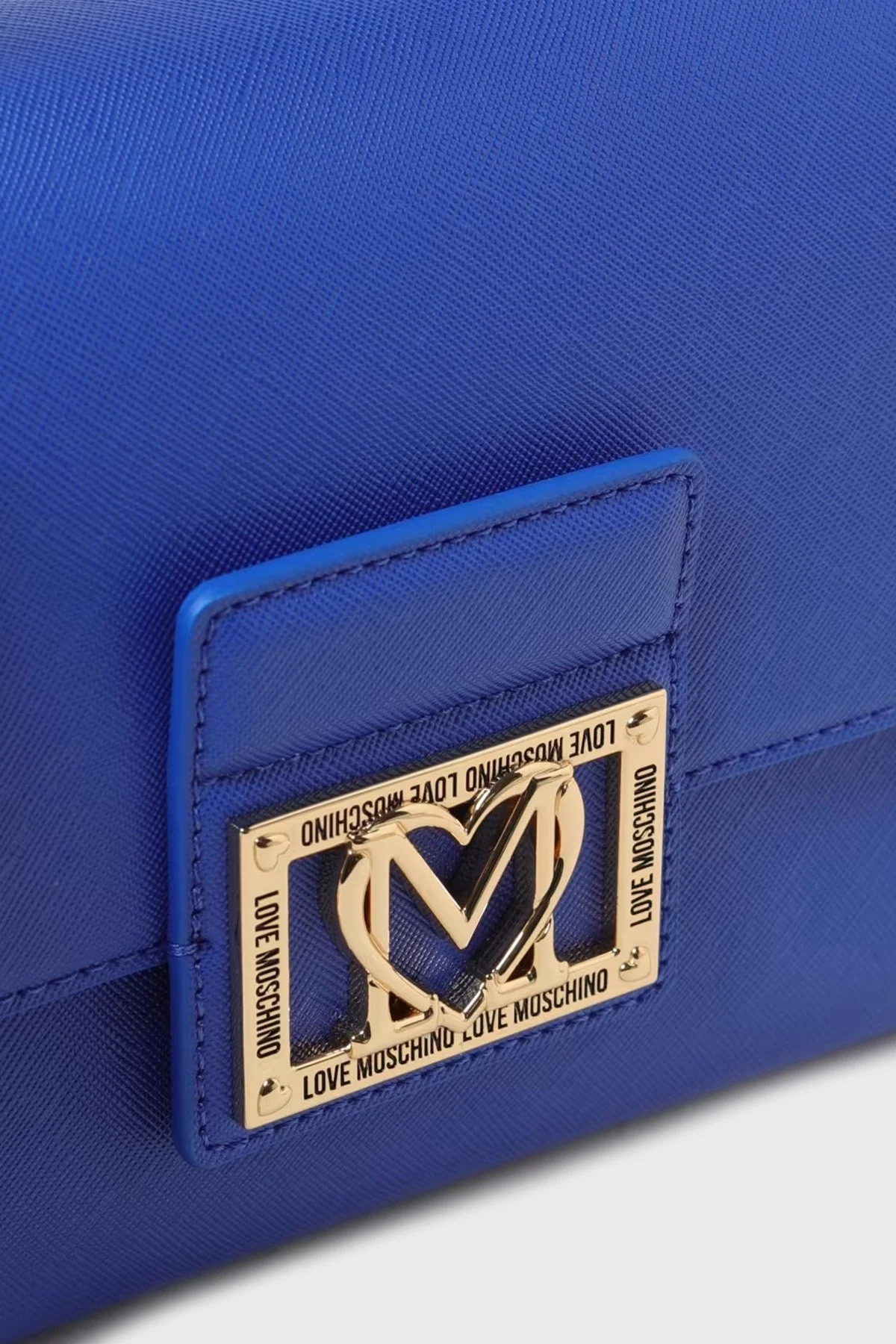 Love Moschino Logolu Çıkarılabilir Uzatma Askılı Bayan Çanta JC4328PP0IKS0715 MAVİ - 4