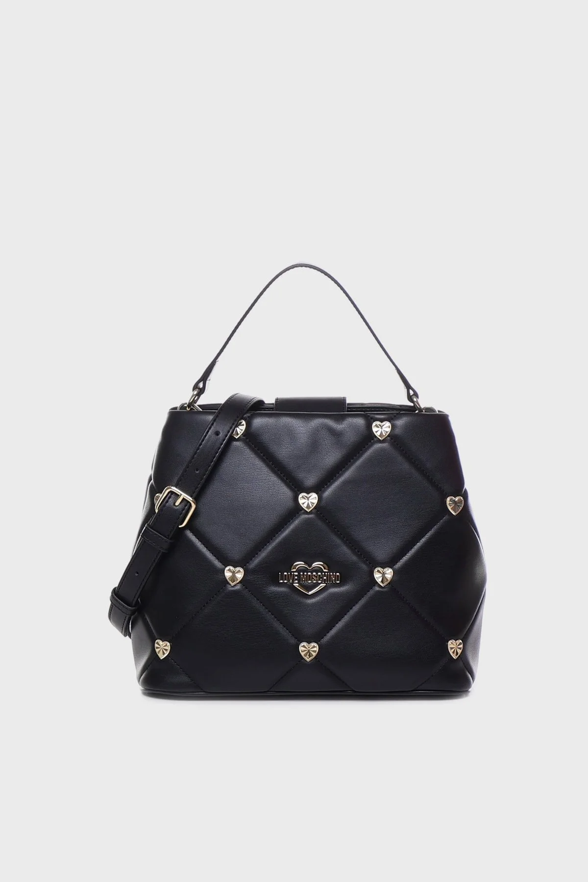 Love Moschino Logolu Çıkarılabilir Uzatma Askılı Kapitone Bayan Çanta JC4083PP1GLZ0000 SİYAH - 1